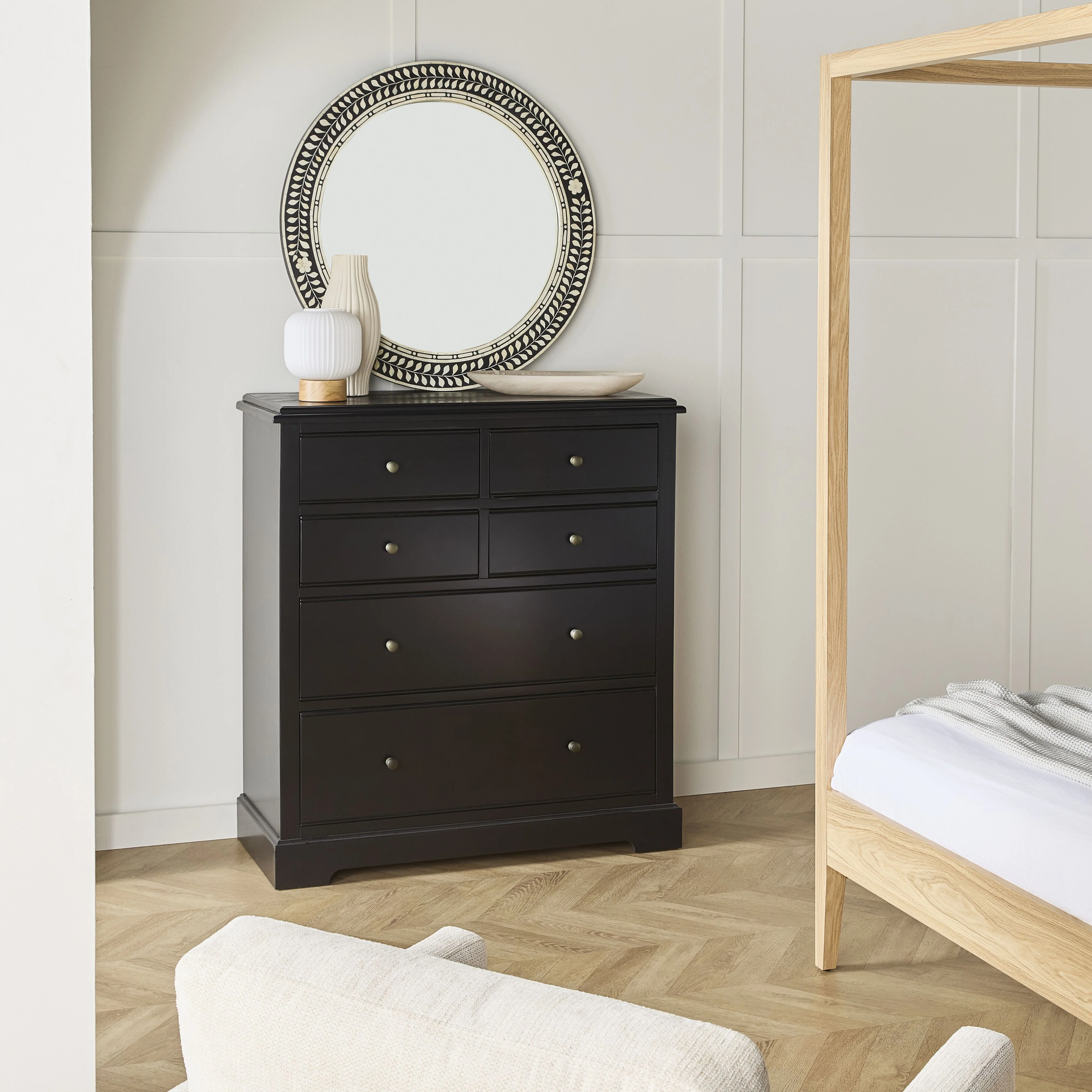 Clover 6 Drawer Chest Black - Image 8