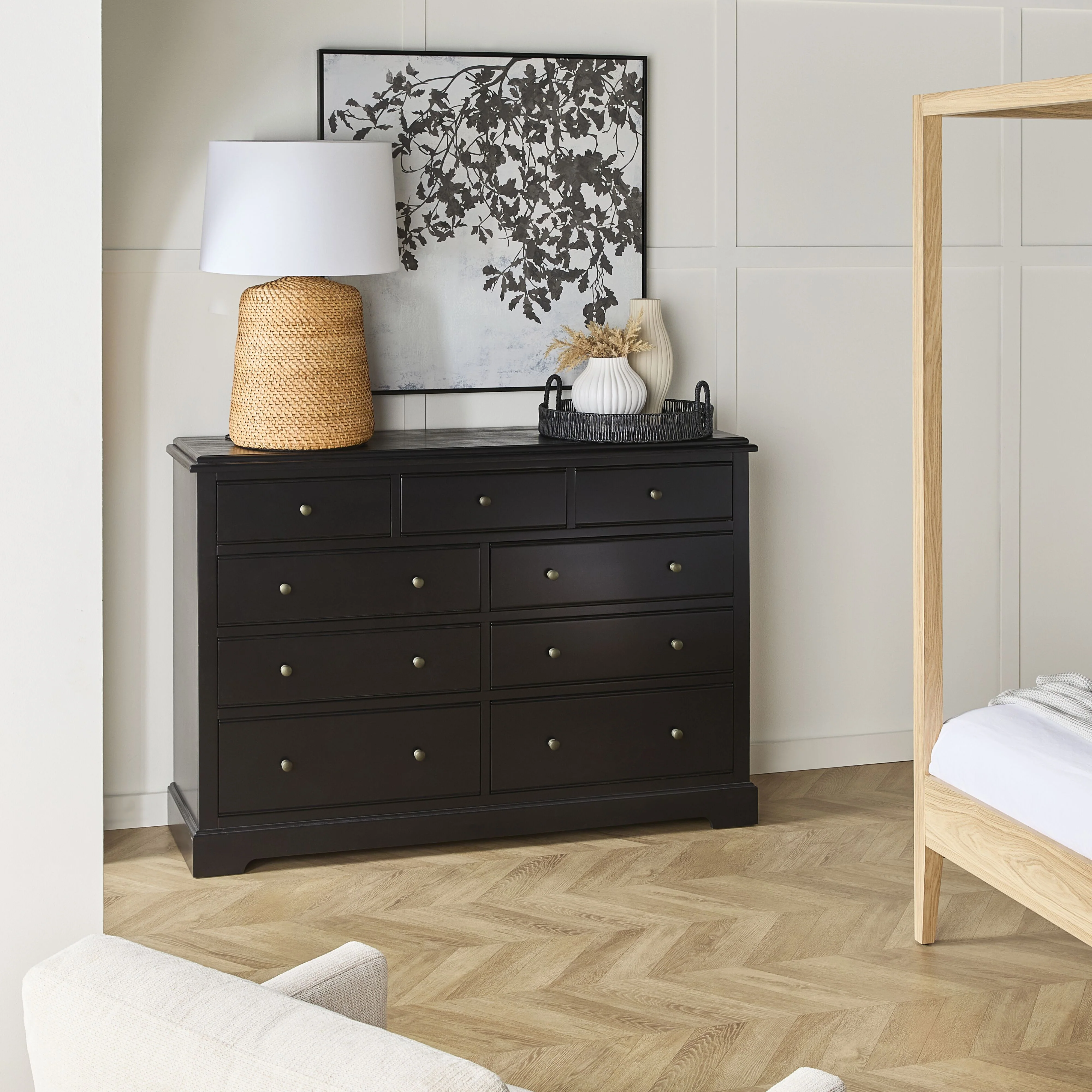 Clover 9 Drawer Chest Black - Image 8