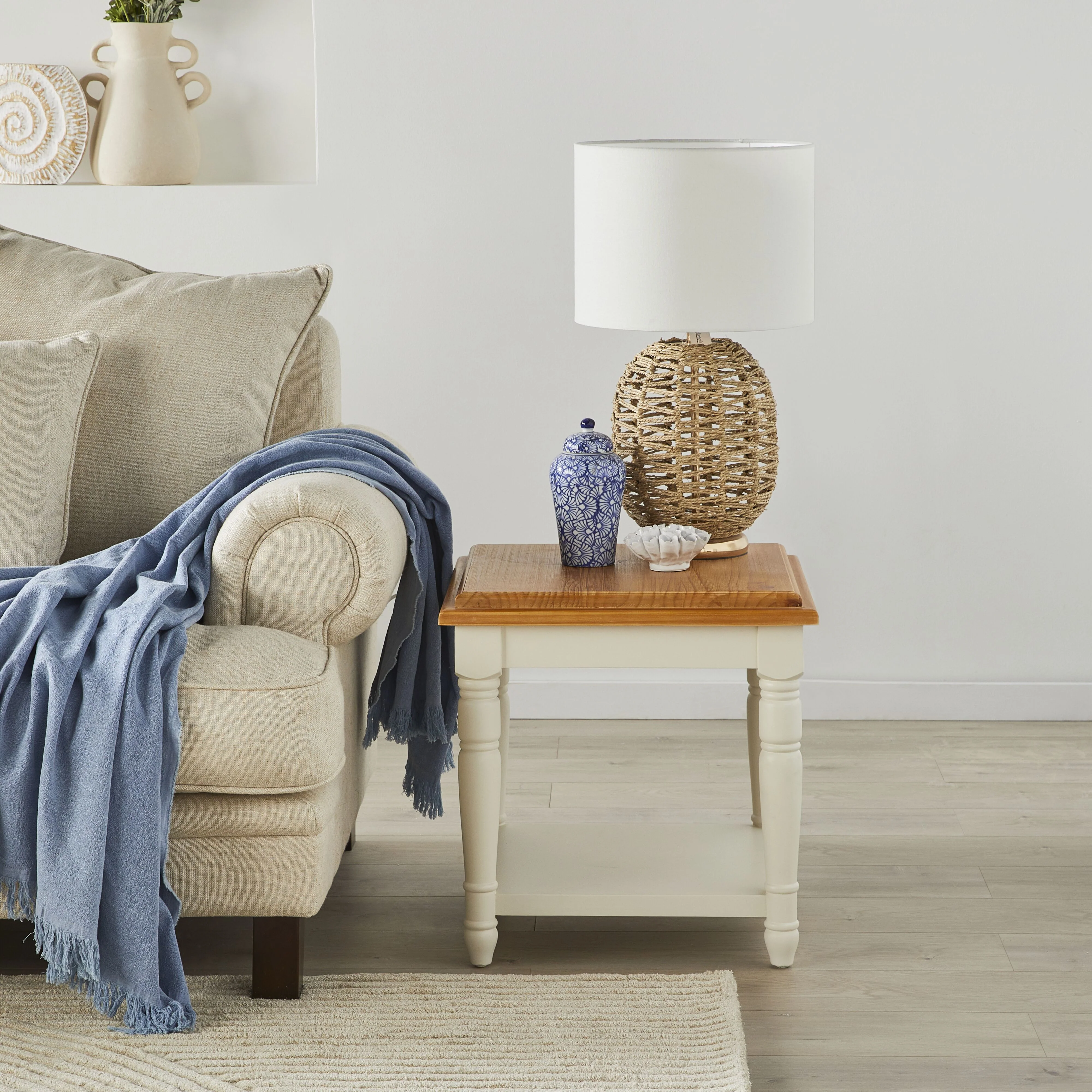 Clover Lamp Table With Shelf - Image 5