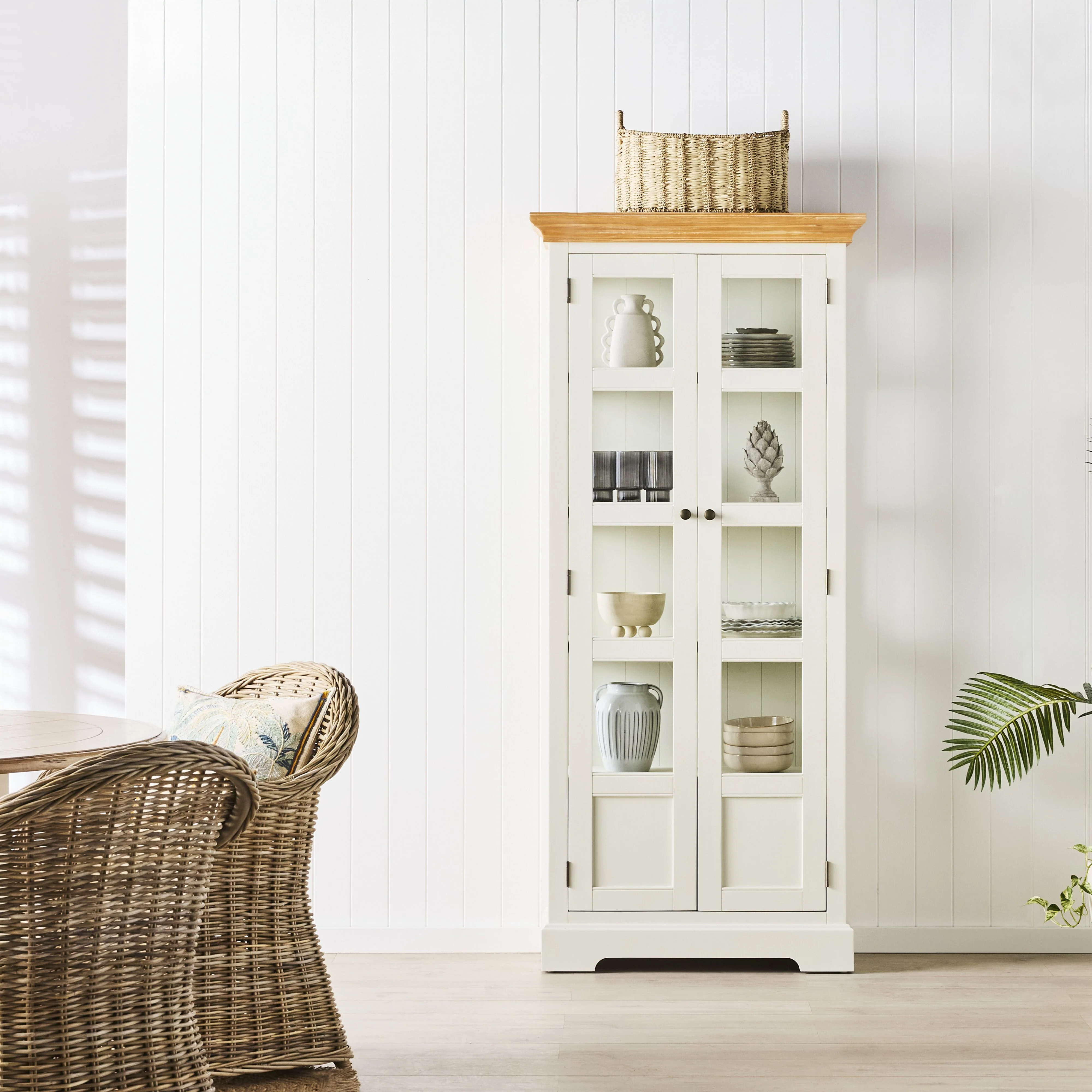 Clover Narrow 2 Door Display Cabinet 193 x 85cm - Image 8