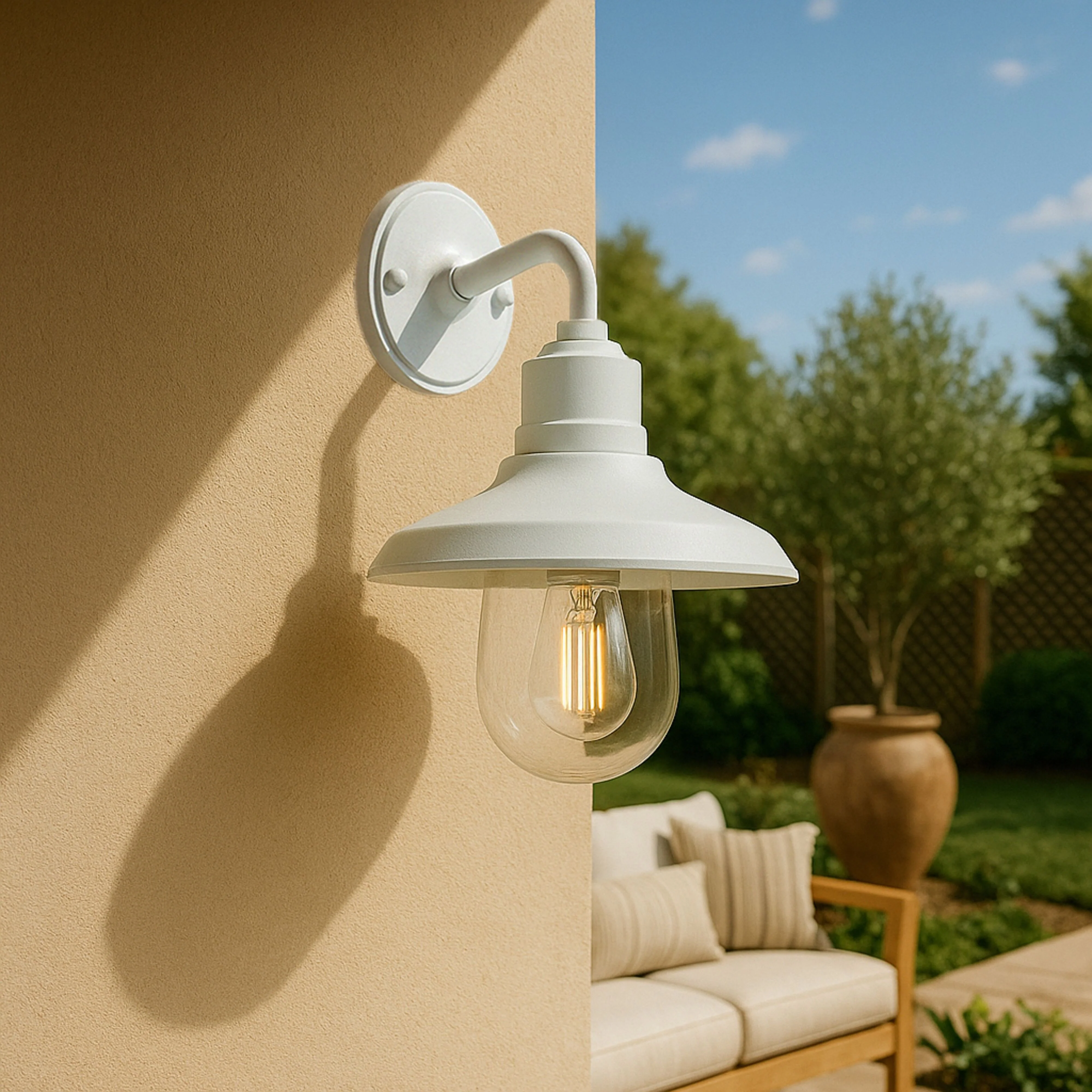 Cody 1 Light Exterior Wall Bracket White - Image 4