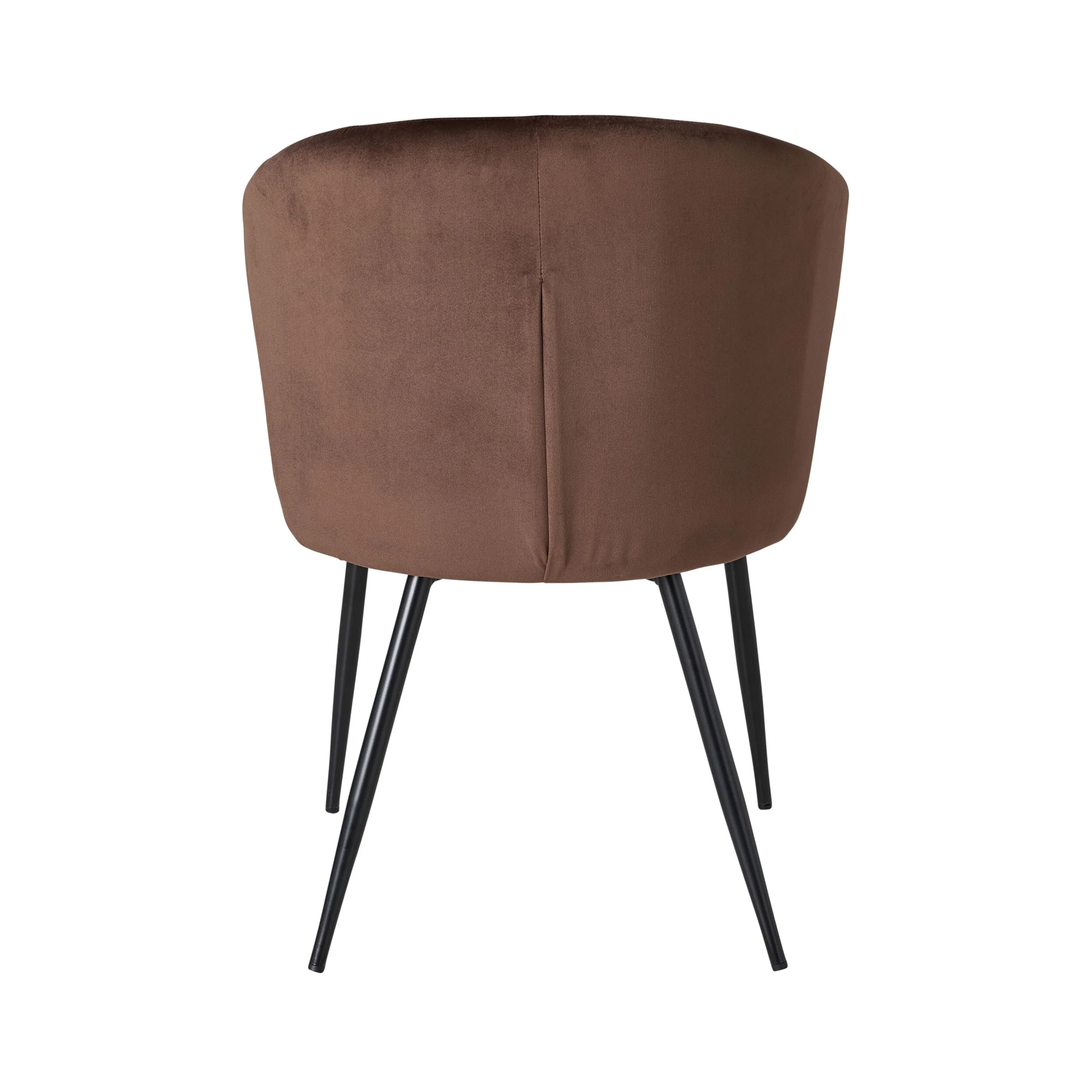 Cole Velvet Dining Chair Chocolate - Image 4