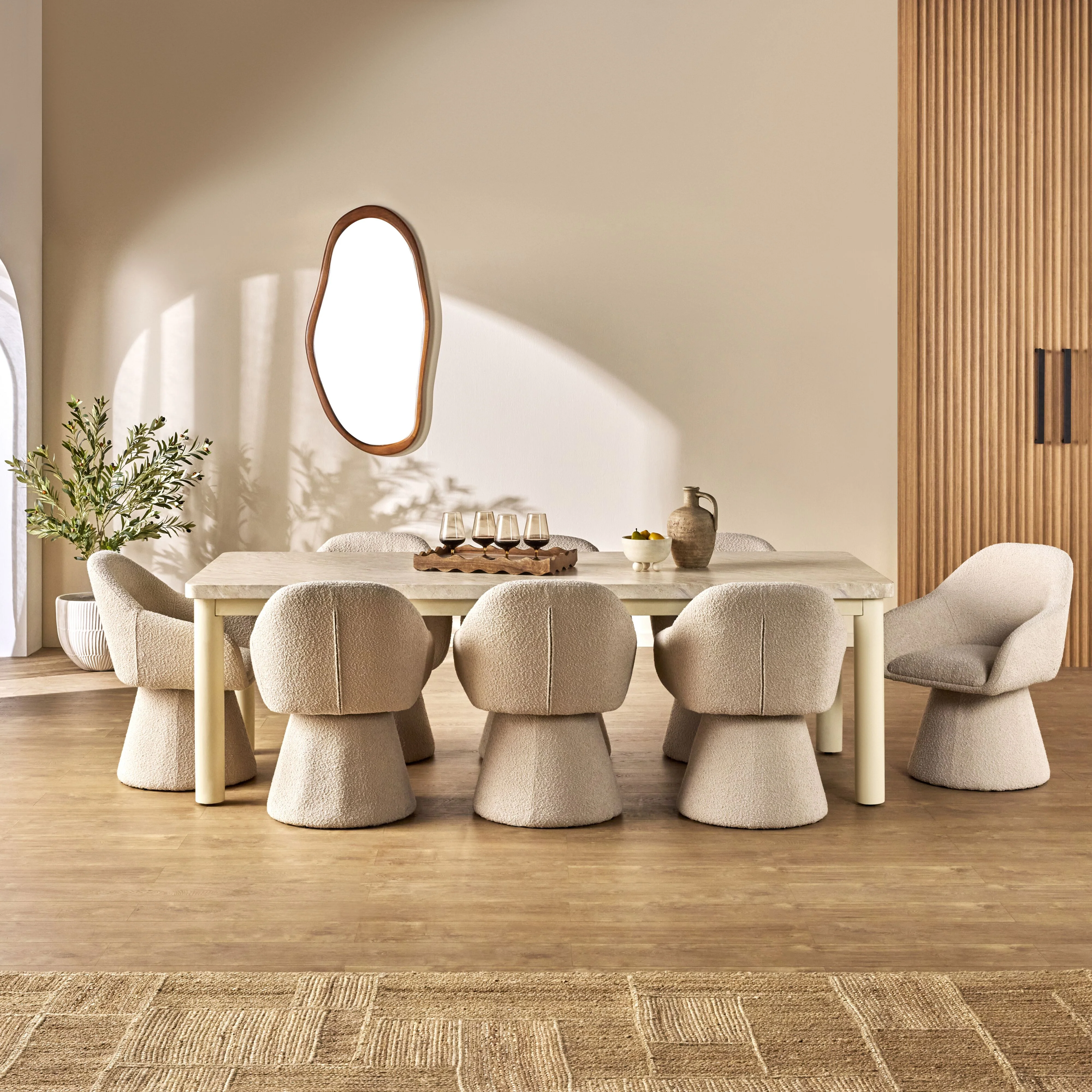 Comet Swivel Dining Armchair Sand - Image 10