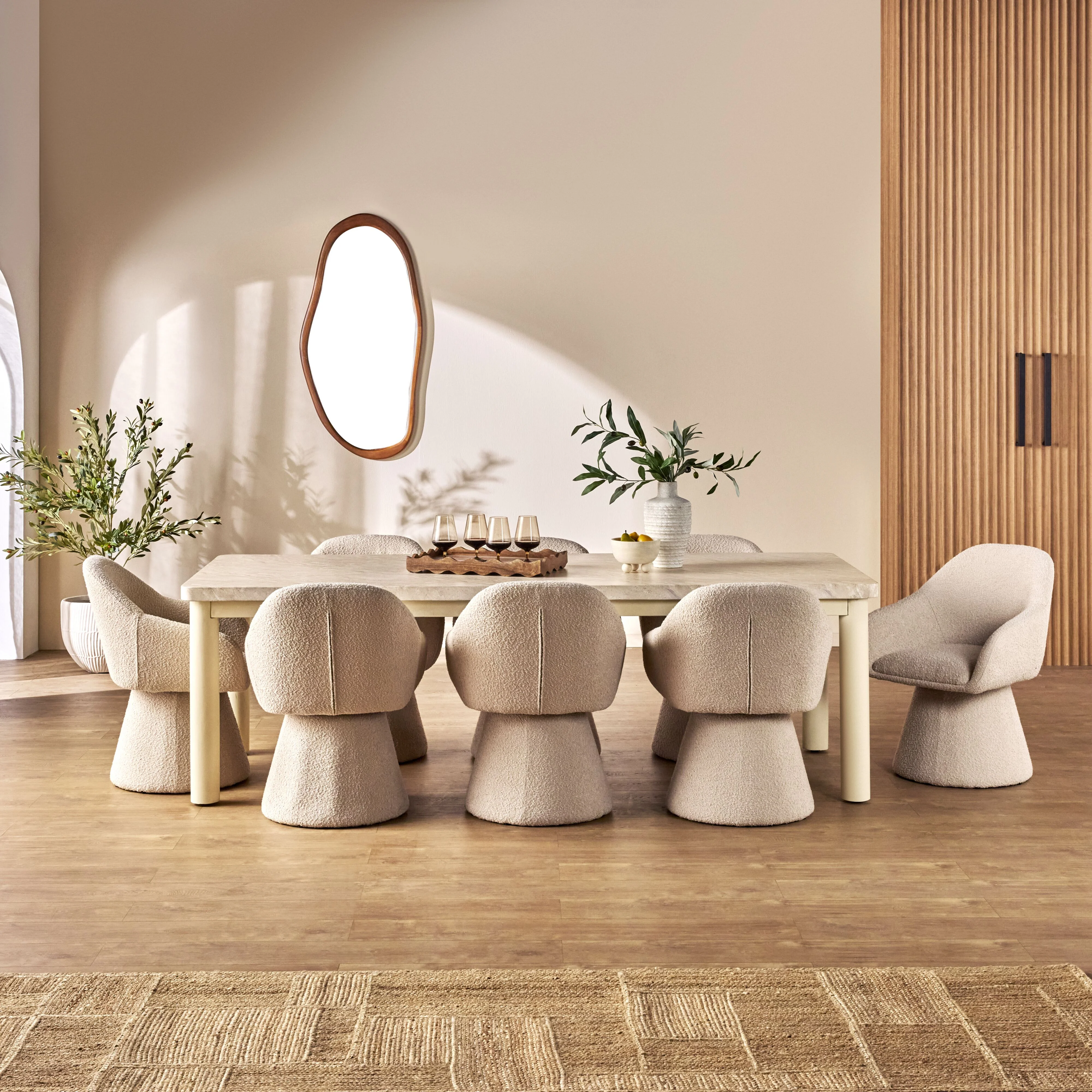 Comet Swivel Dining Armchair Sand - Image 7