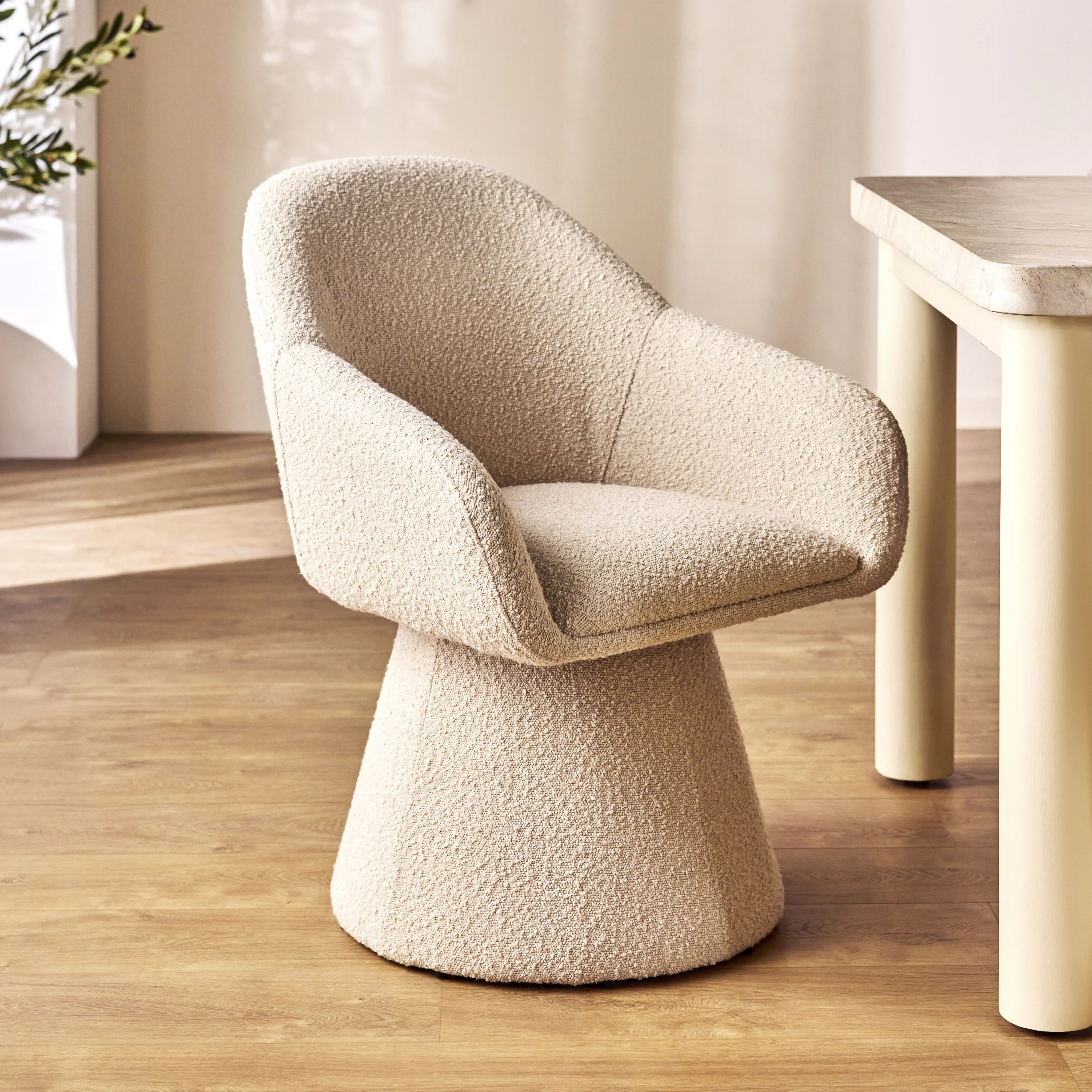 Comet Swivel Dining Armchair Sand - Image 8