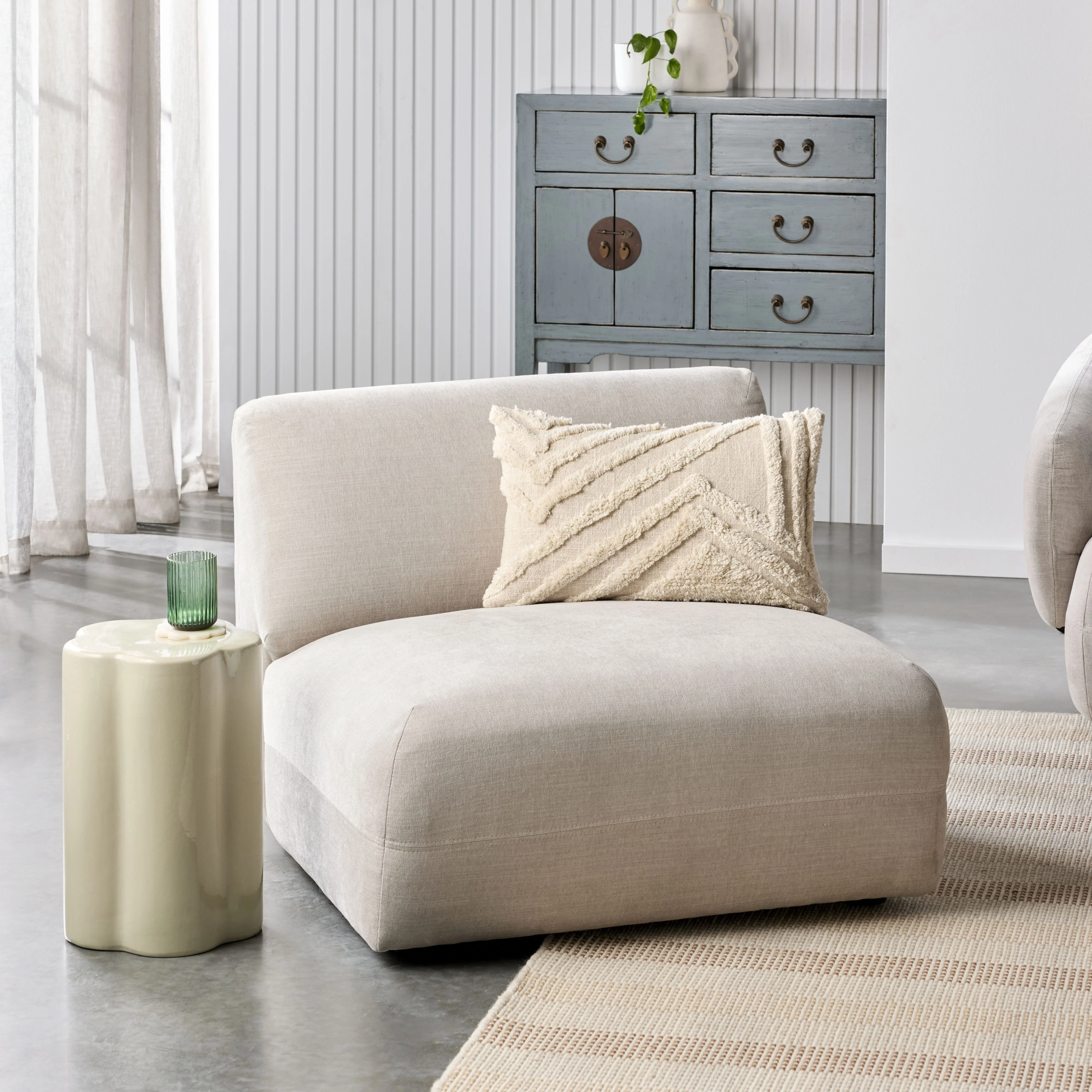 Como Armless Sofa Pearl - Image 6
