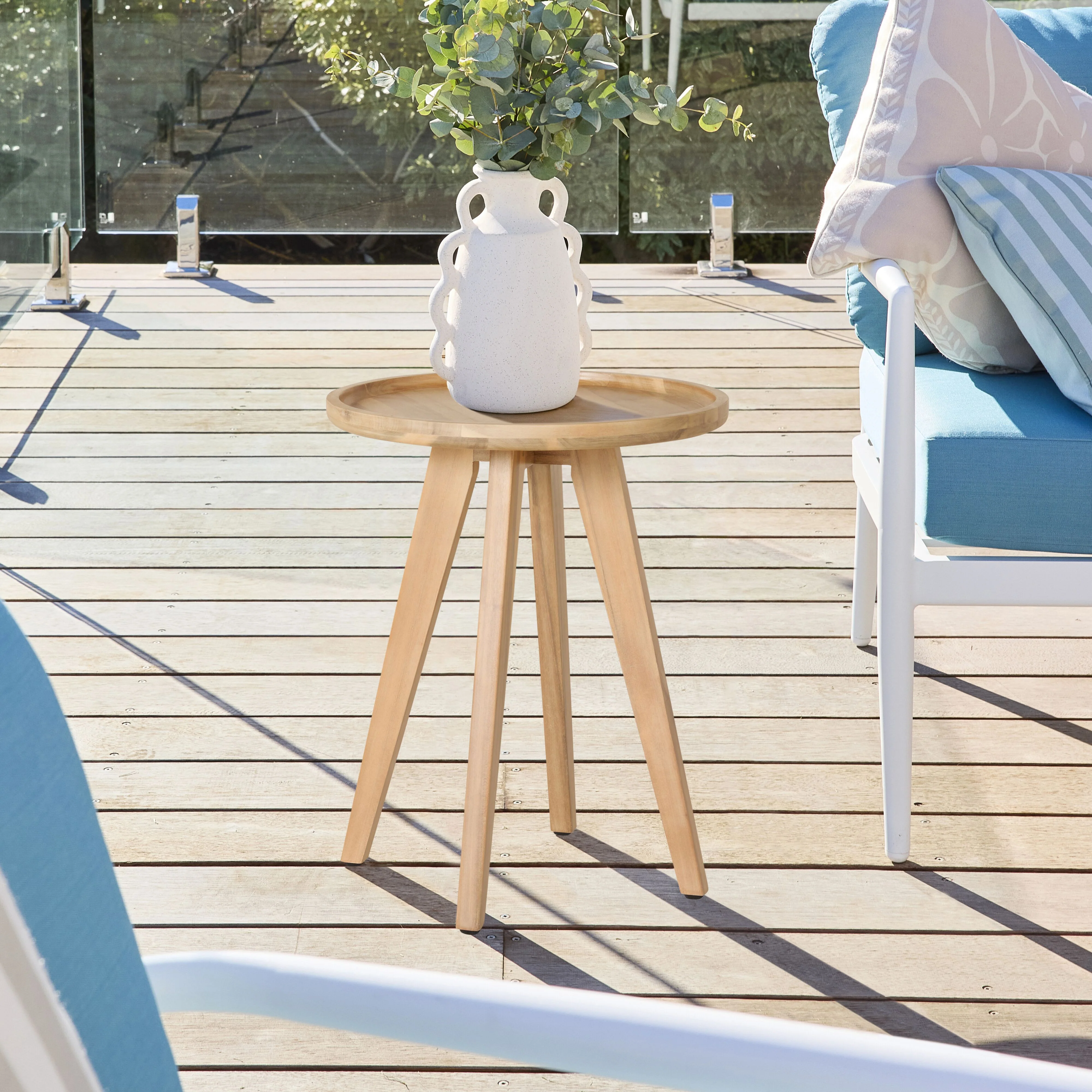 Cooper Acacia Round Side Table 40cm - Image 4