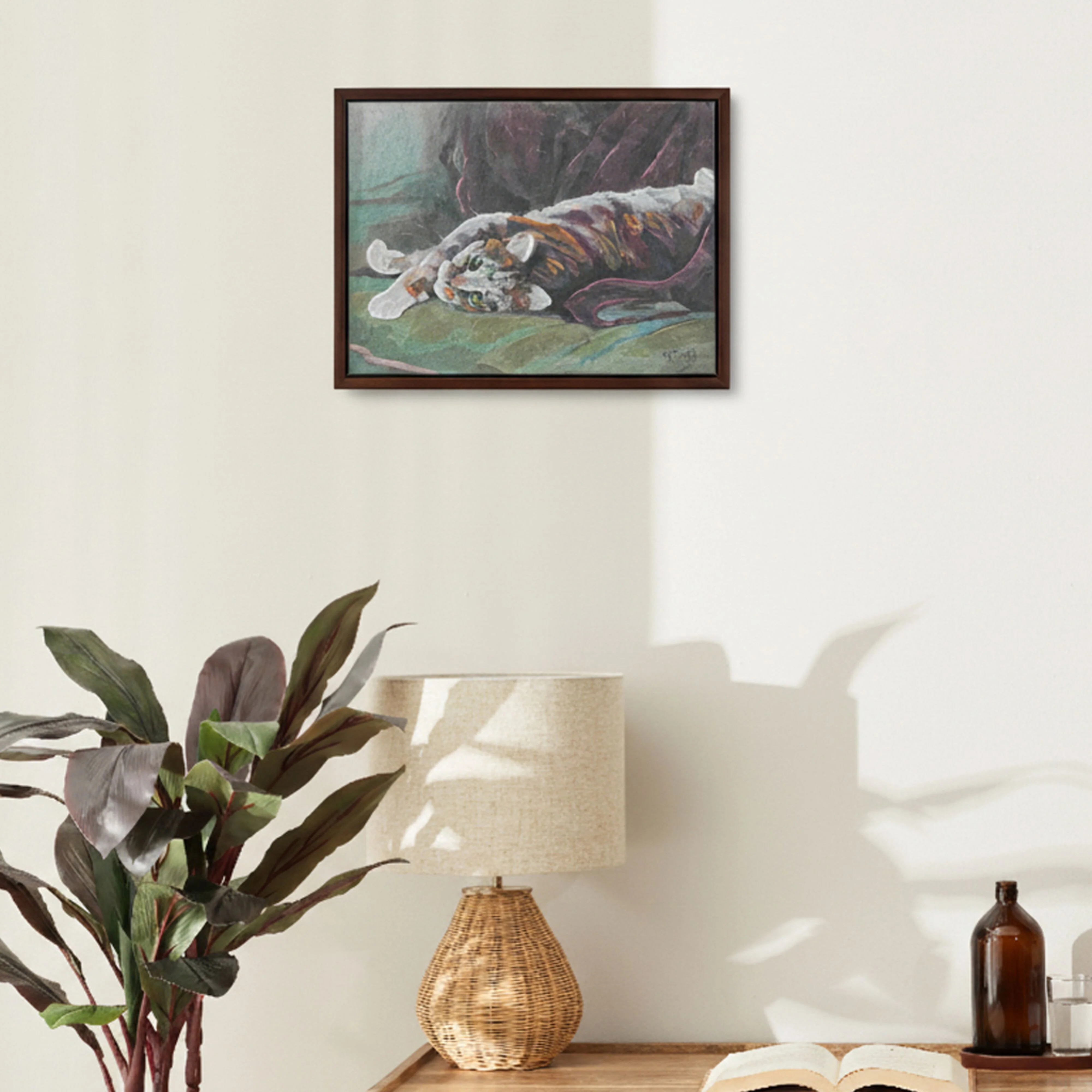 Couch Companions Tabby Cat Framed Textured Print 40x30cm - Image 6