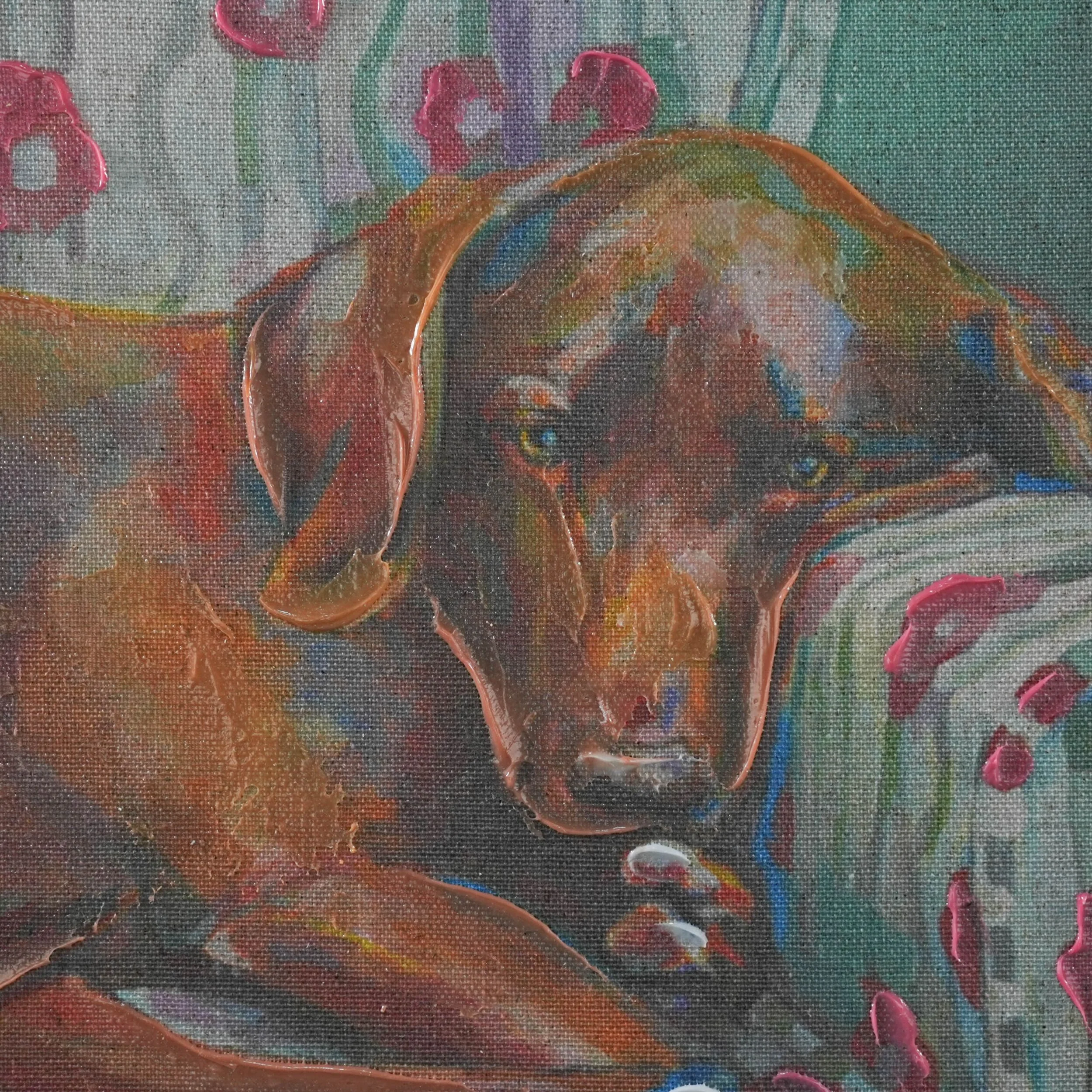 Couch Companions Vizsla Framed Textured Print 40x30cm - Image 4