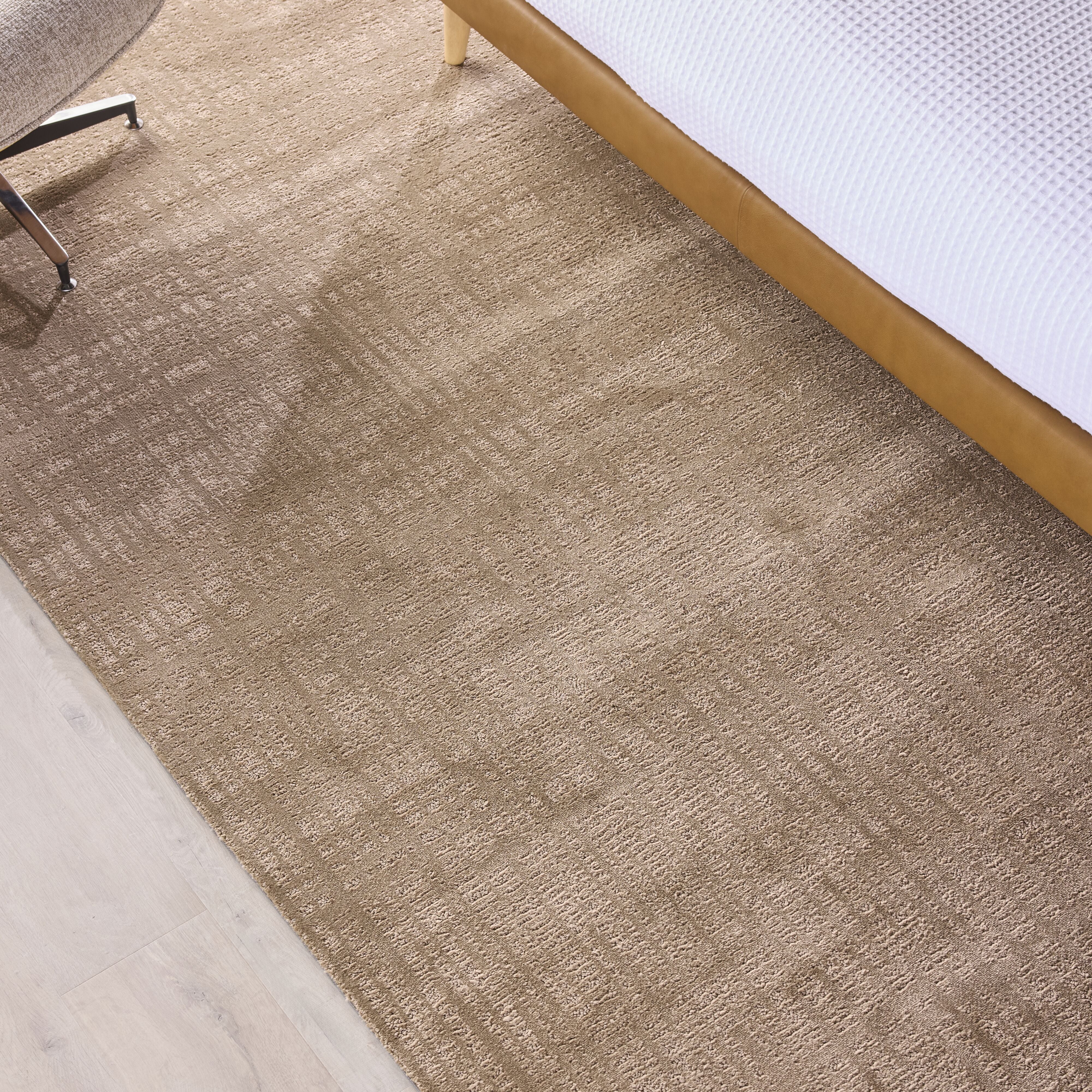 Crosshatch Handtufted Rug Caramel 200x300cm - Image 5