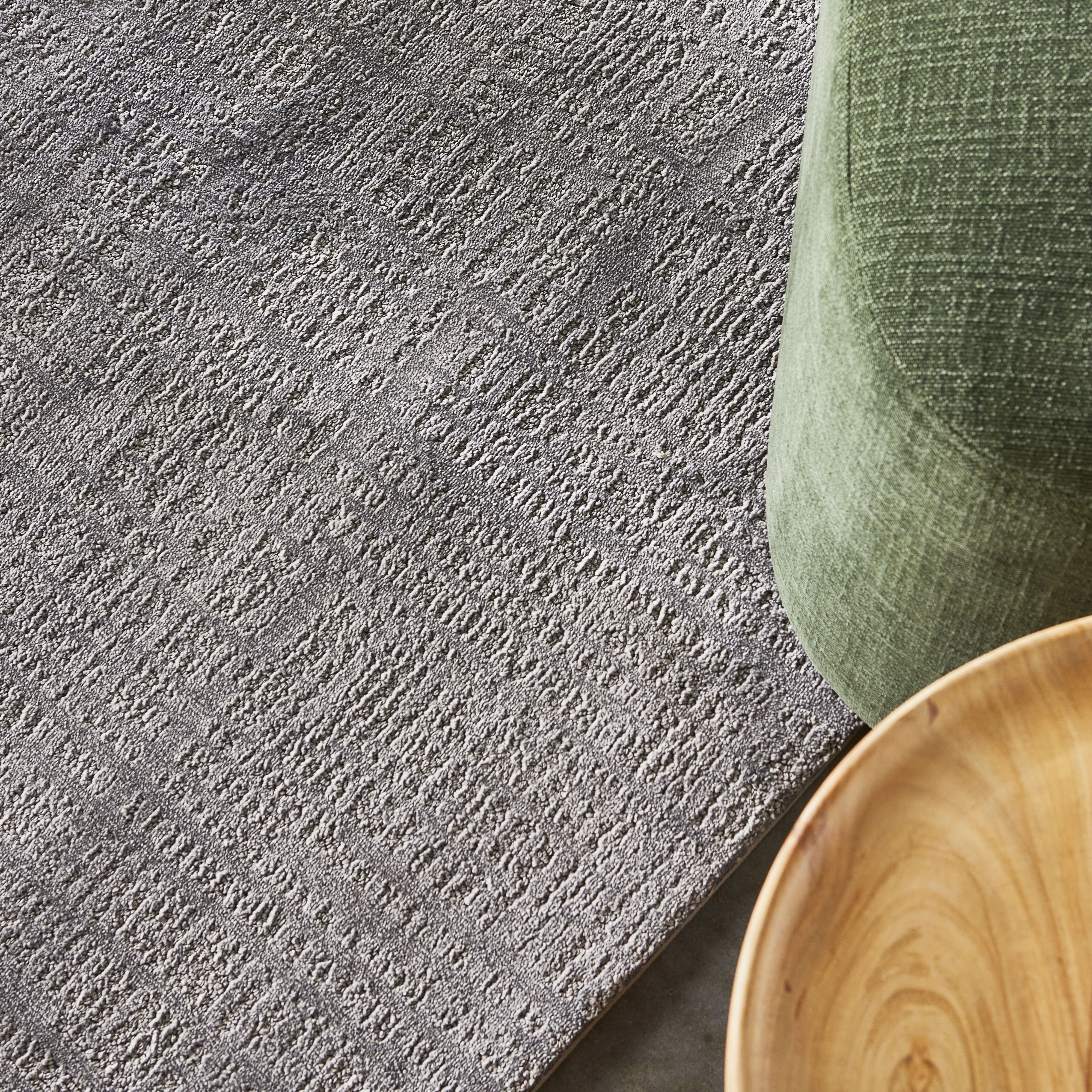 Crosshatch Handtufted Rug Smoke 160x240cm - Image 5
