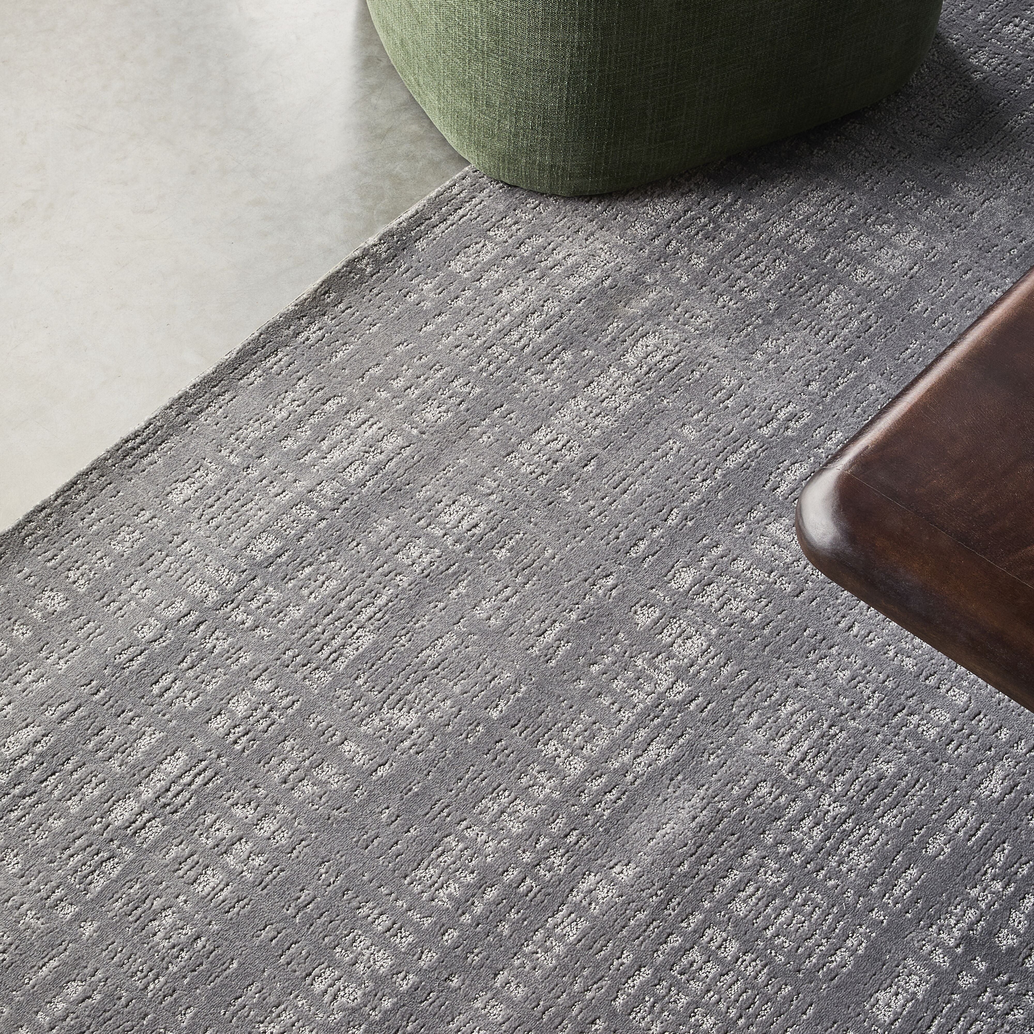 Crosshatch Handtufted Rug Smoke 200x300cm - Image 4
