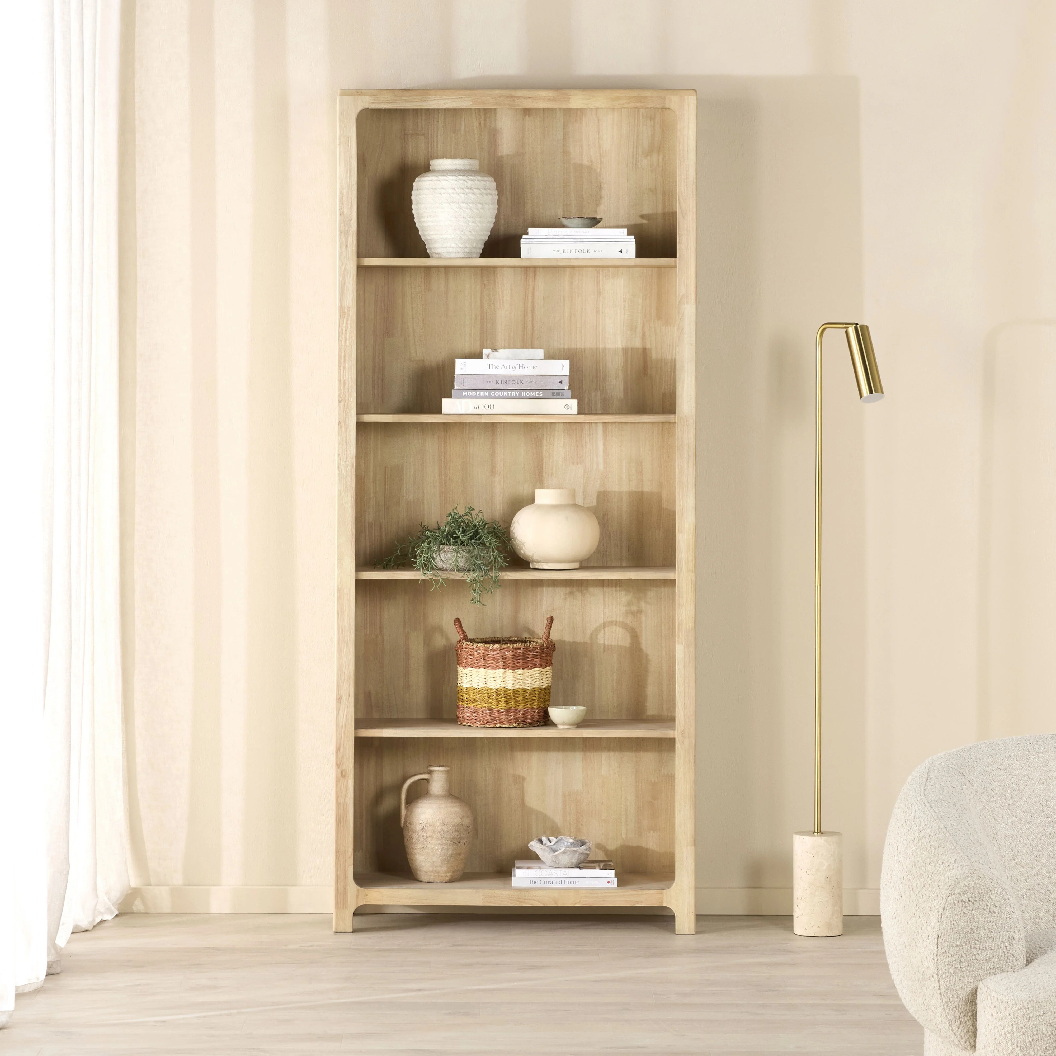 Curve Bookcase 90 x 210cm - Image 8