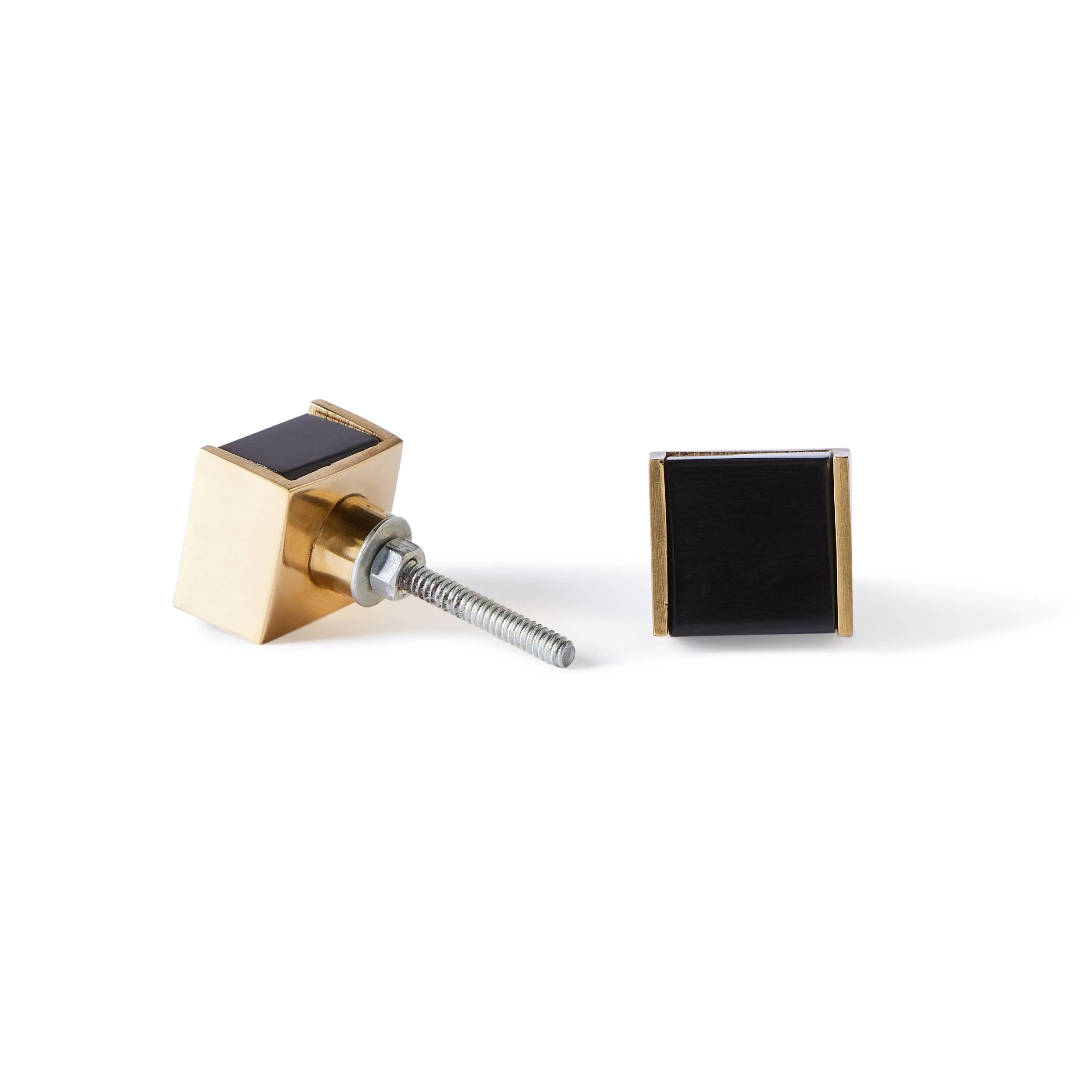 Dax Noir Cube Knob with Trim 2.9cm - Image 3