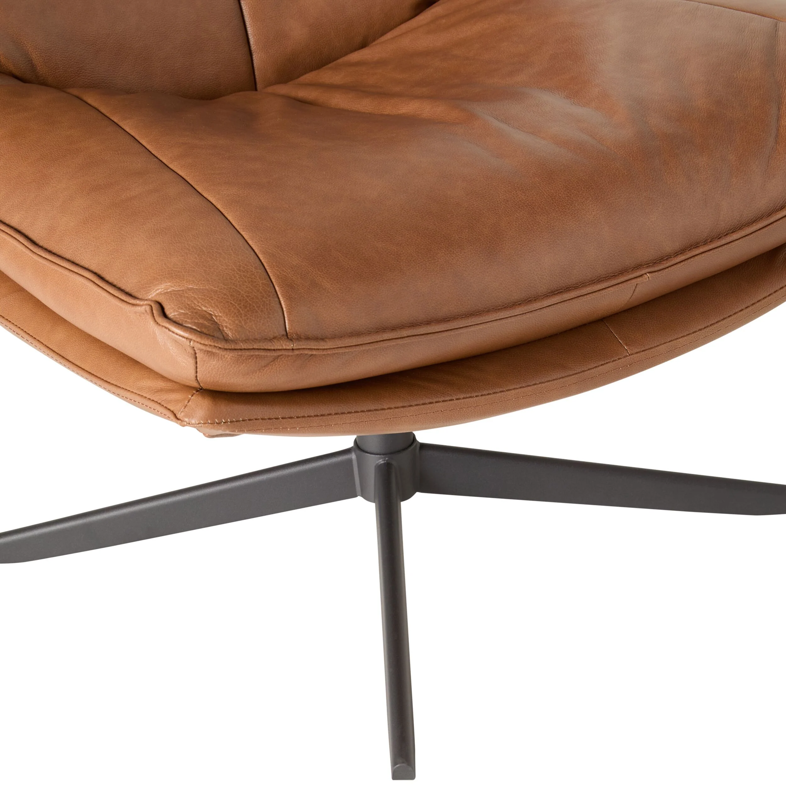 Dean Swivel Chair Dakota Vintage Saddle - Image 5