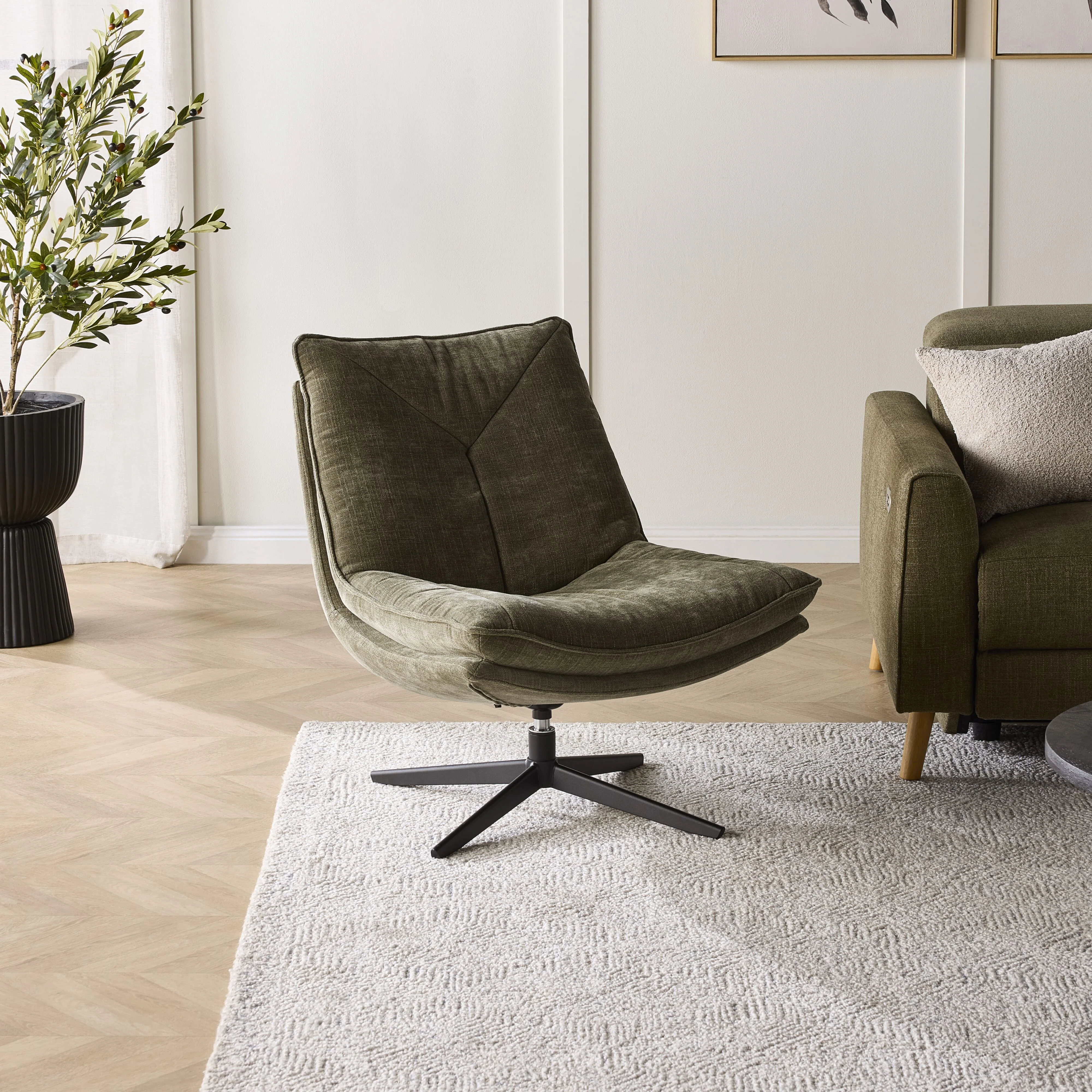 Dean Swivel Chair Forest Green - Image 7