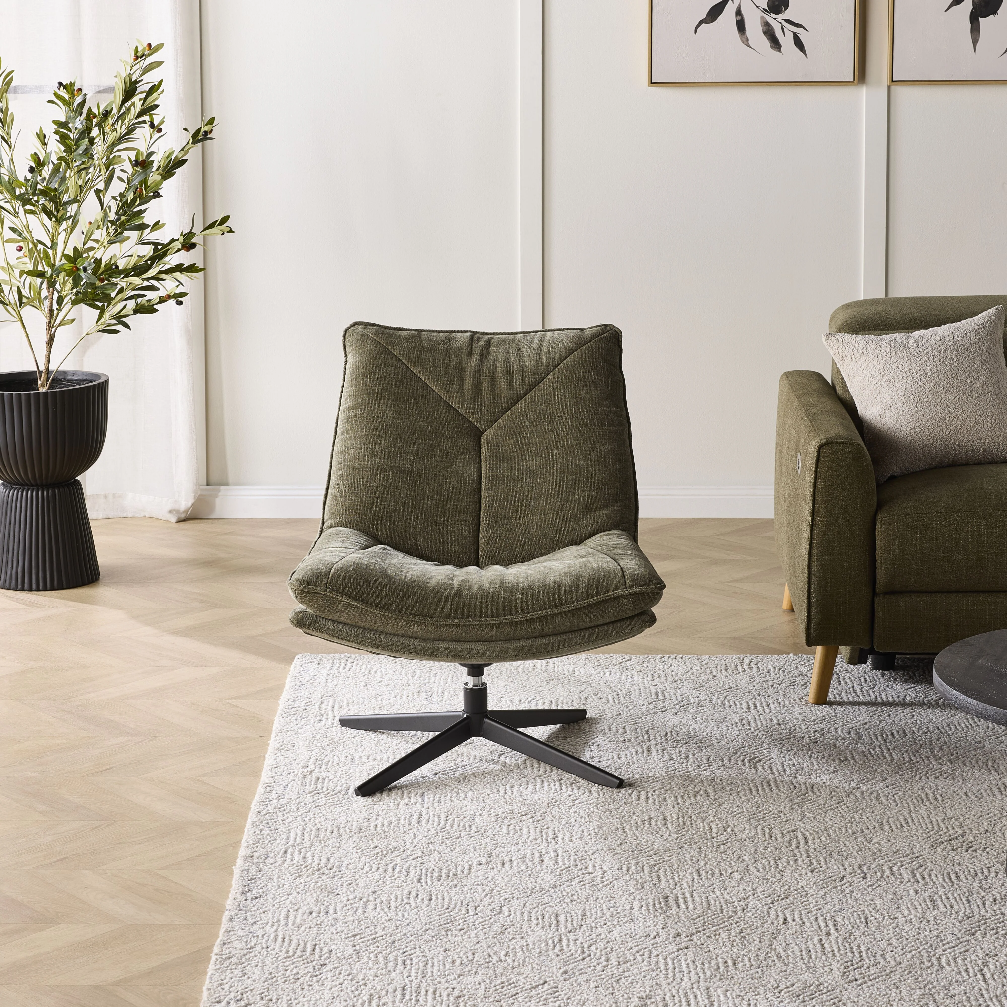 Dean Swivel Chair Forest Green - Image 8