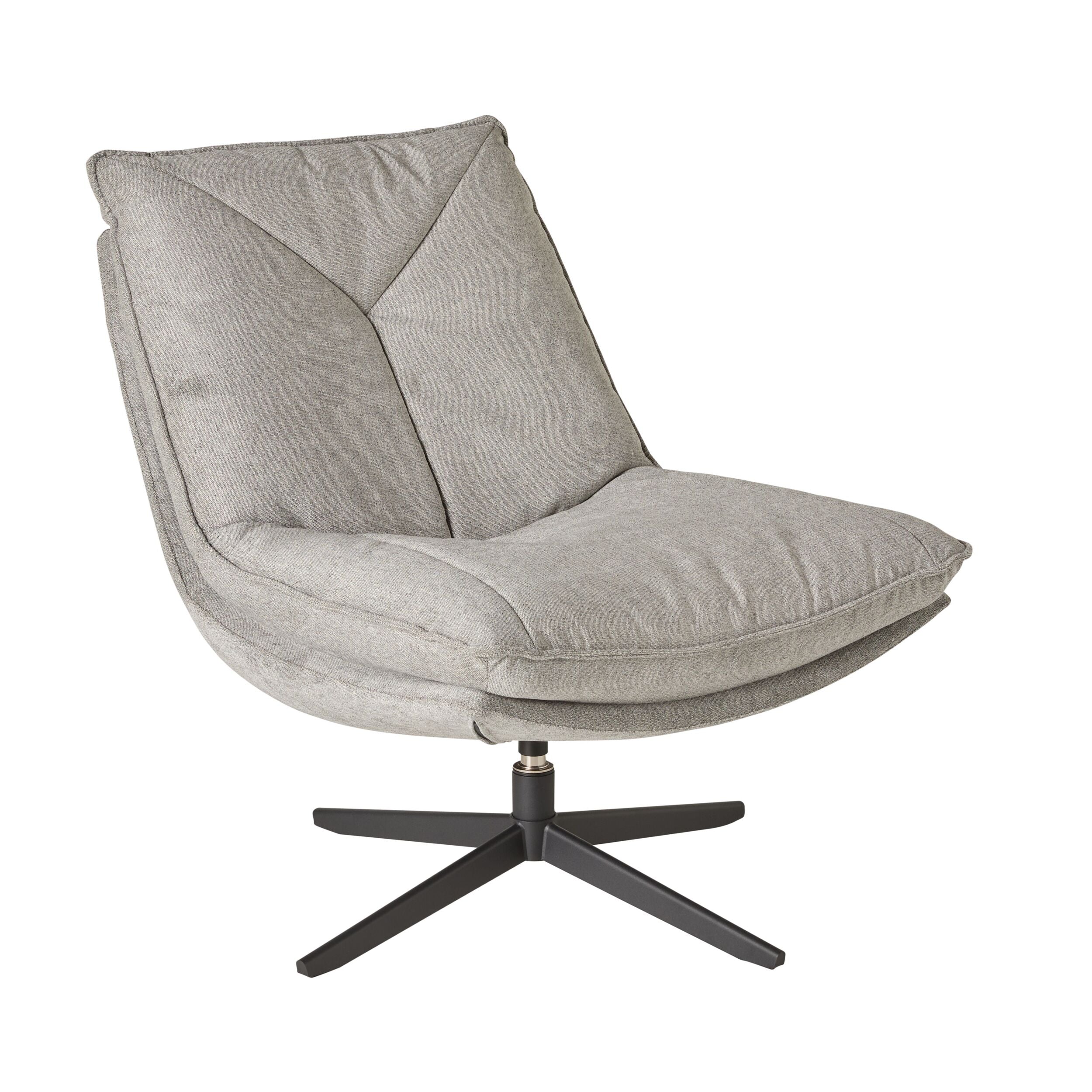 Dean Swivel Chair Textured Grey Weave - Image 2