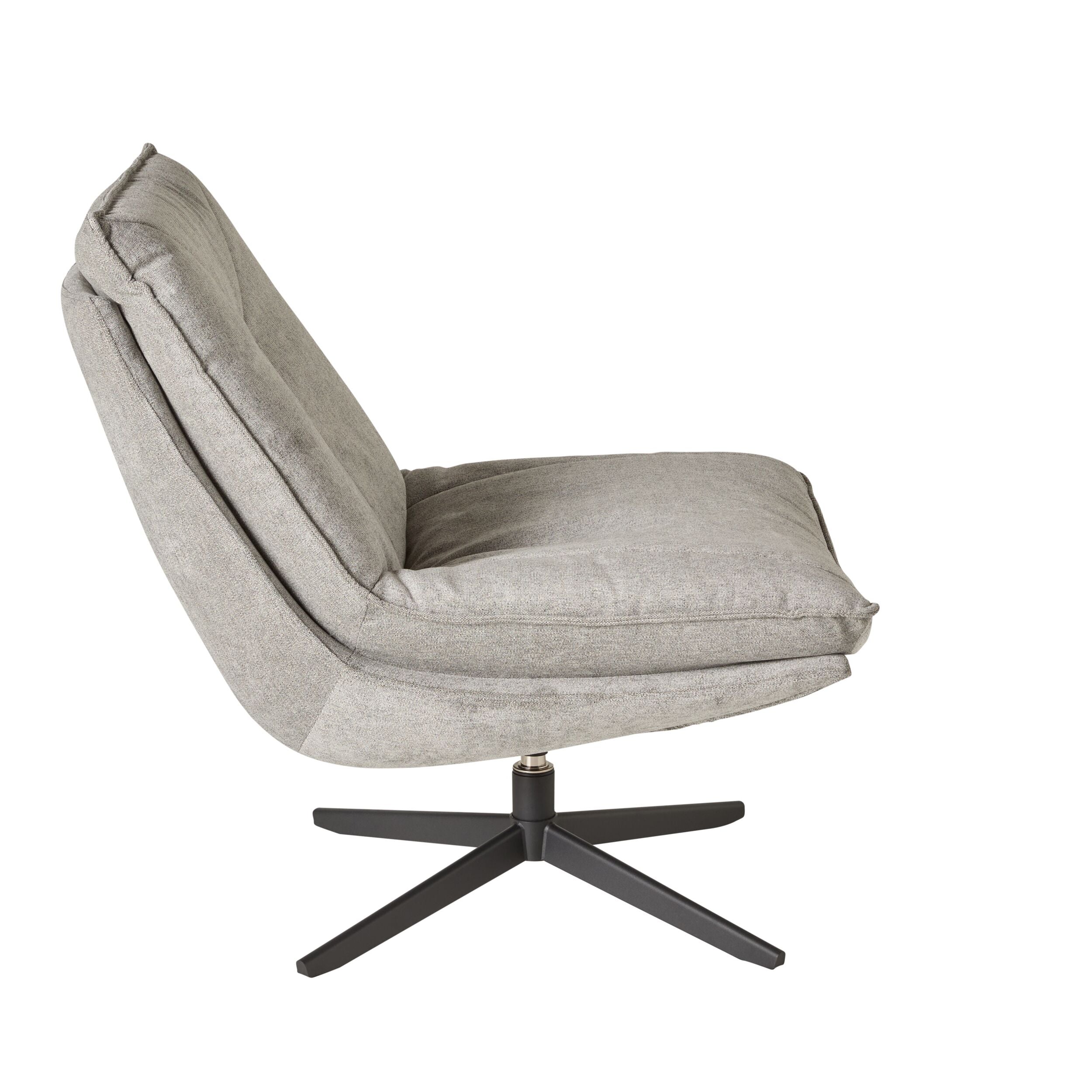 Dean Swivel Chair Textured Grey Weave - Image 3