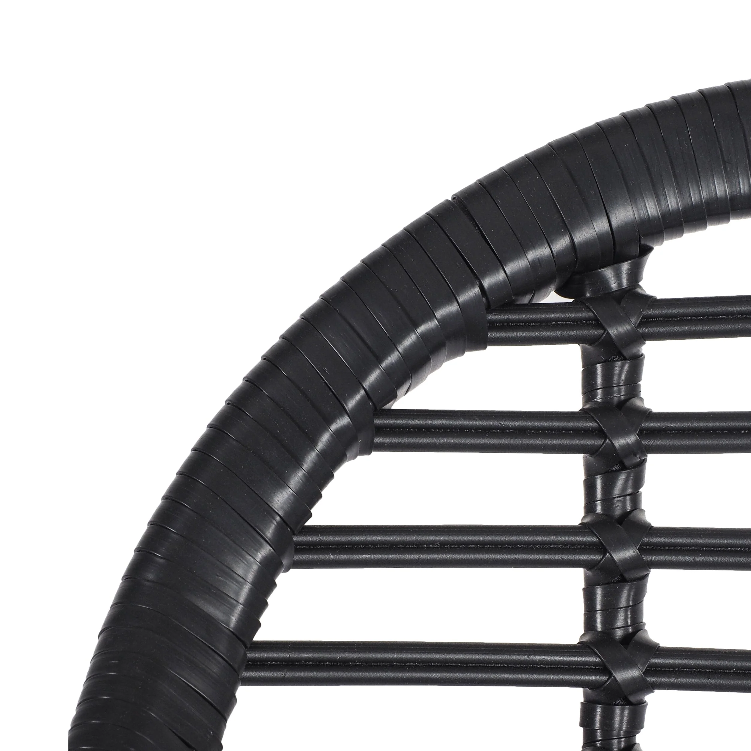 Deck Wicker Dining Chair Black - Image 3