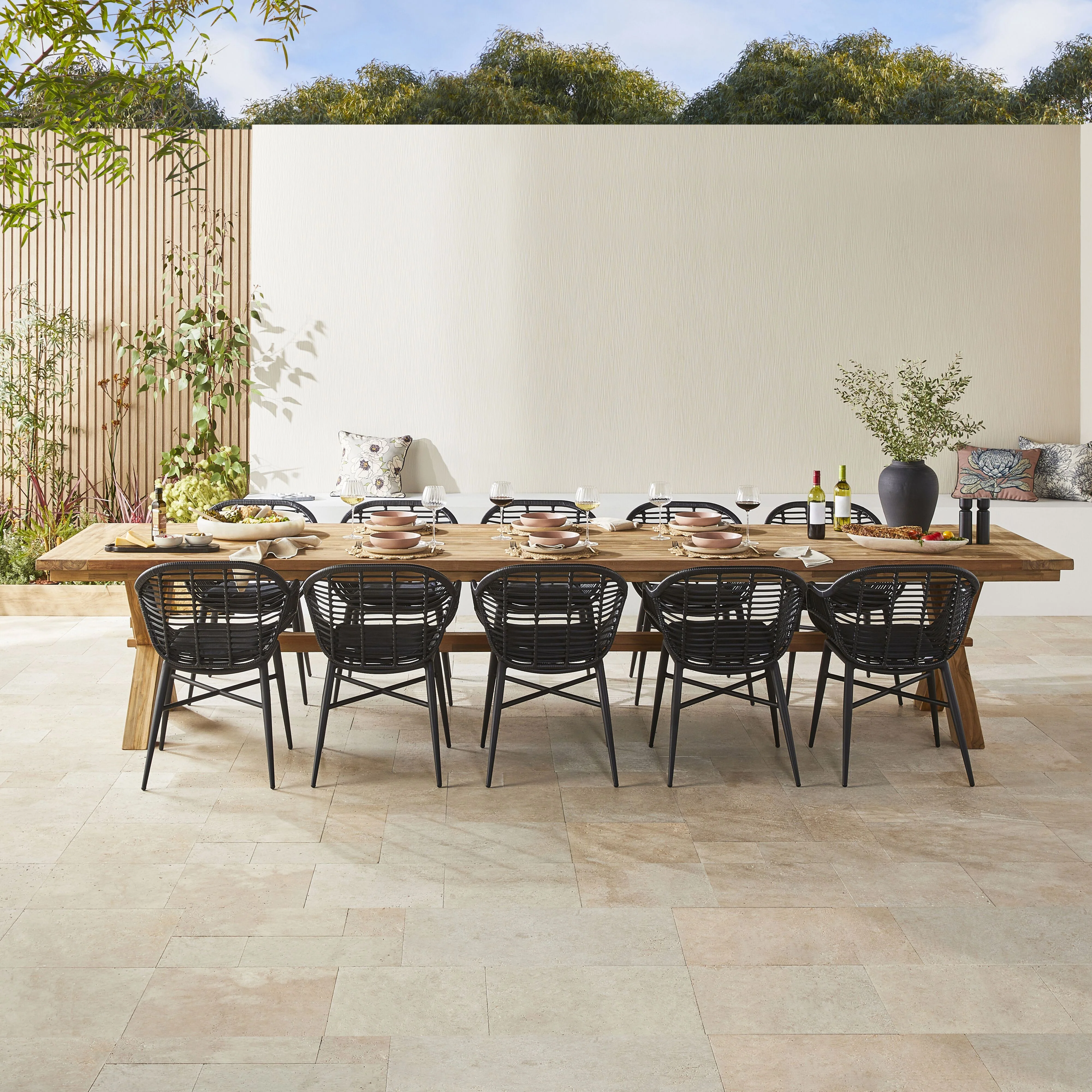 Deck Wicker Dining Chair Black - Image 7