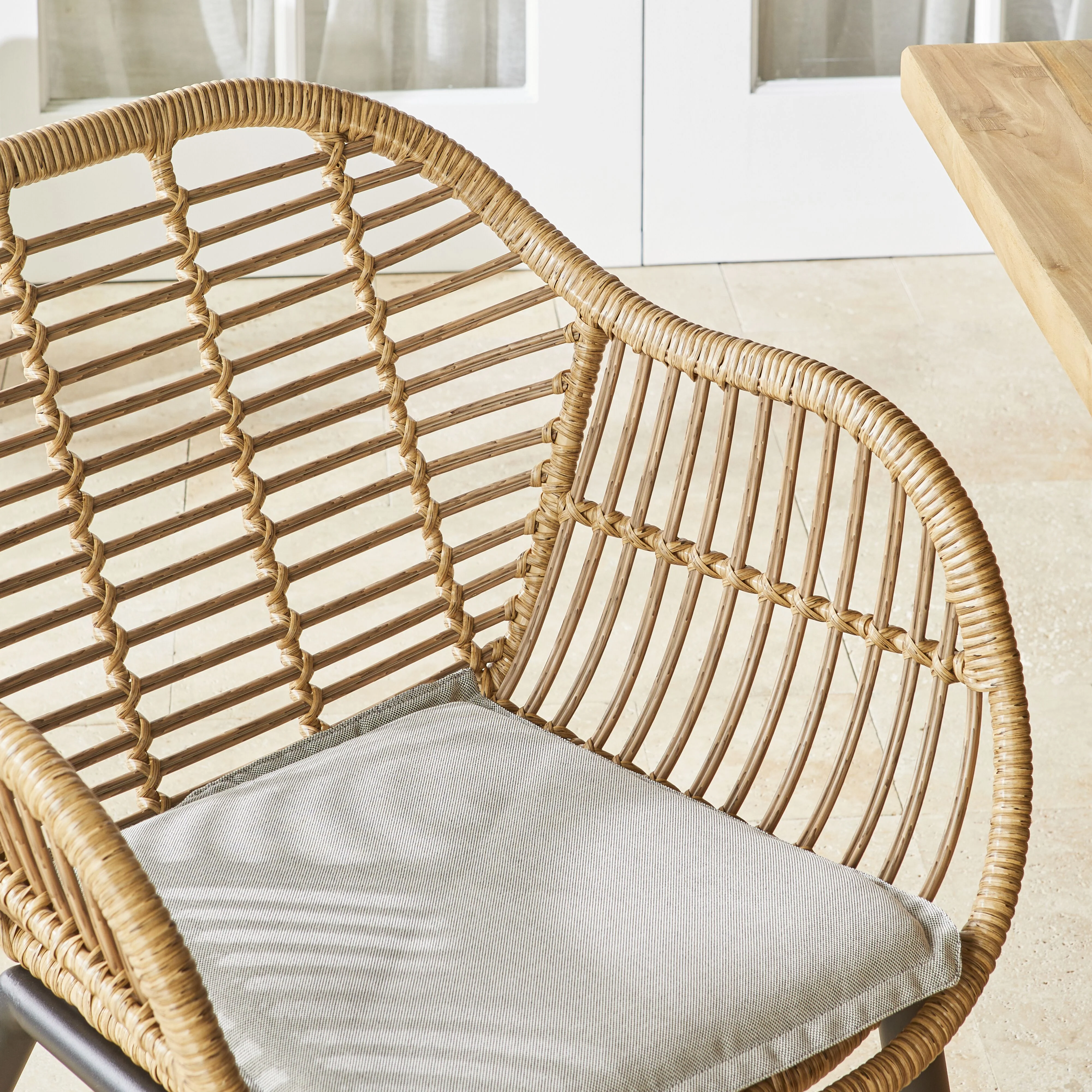 Deck Wicker Dining Chair Natural - Image 10