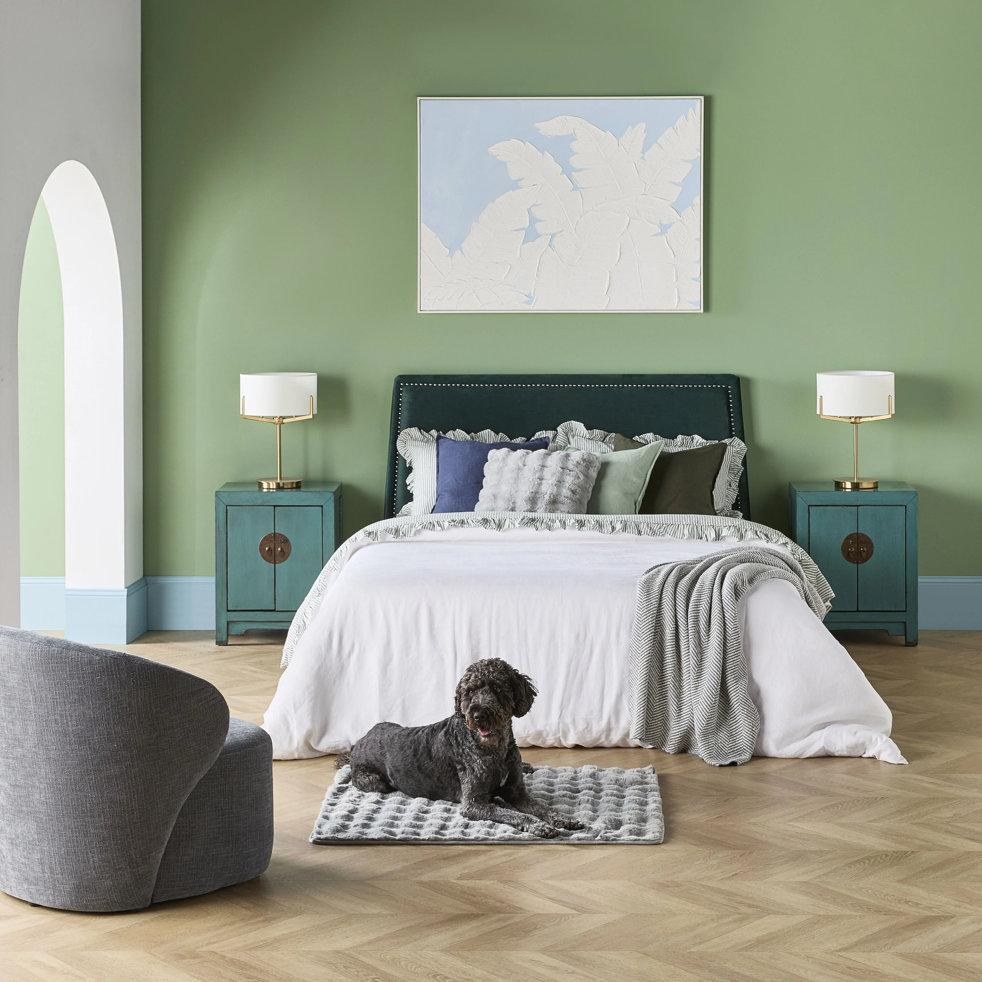Deco Studded Double Bedhead - Image 4