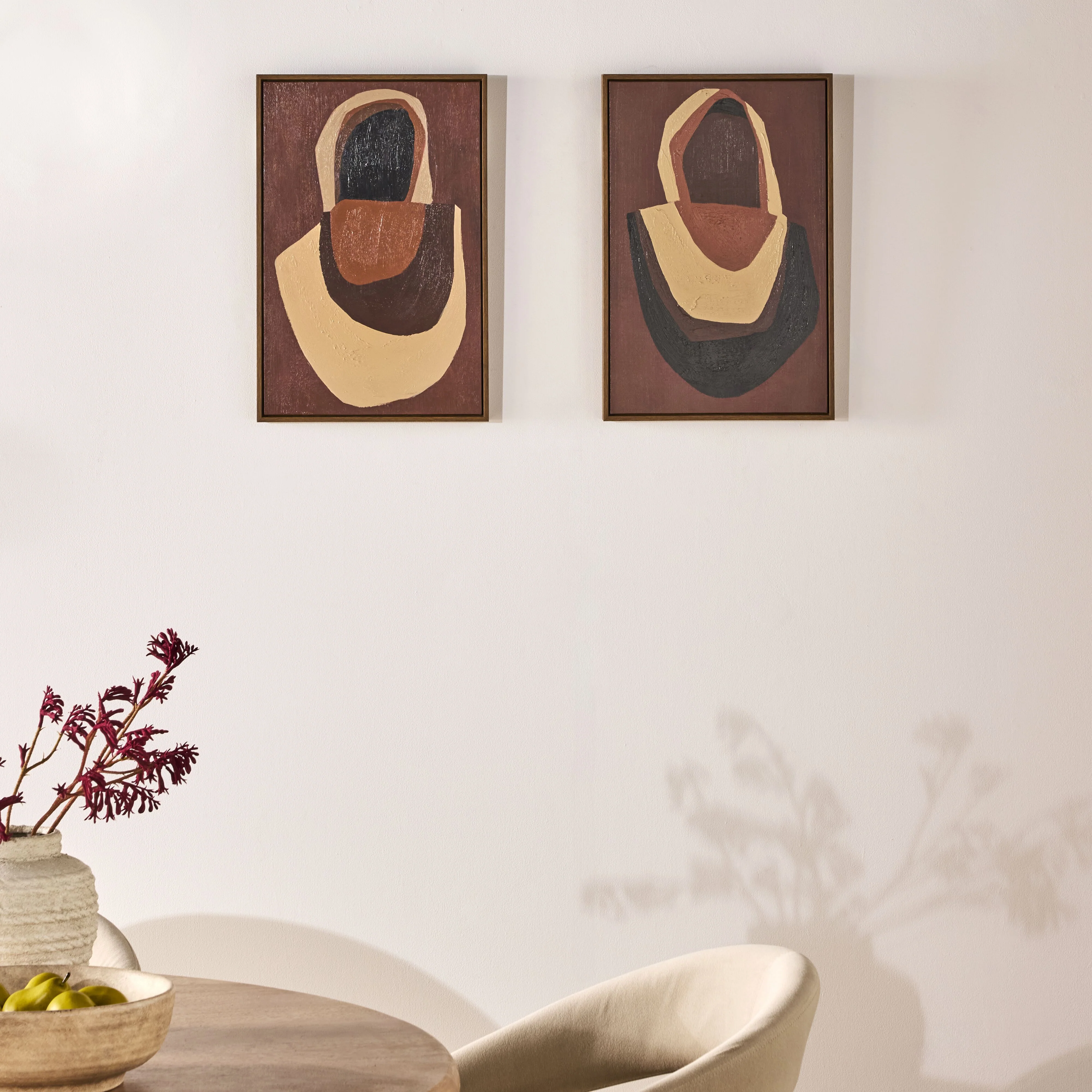 Desert Shadows Framed Textured Print Duo 80x60cm - Image 2