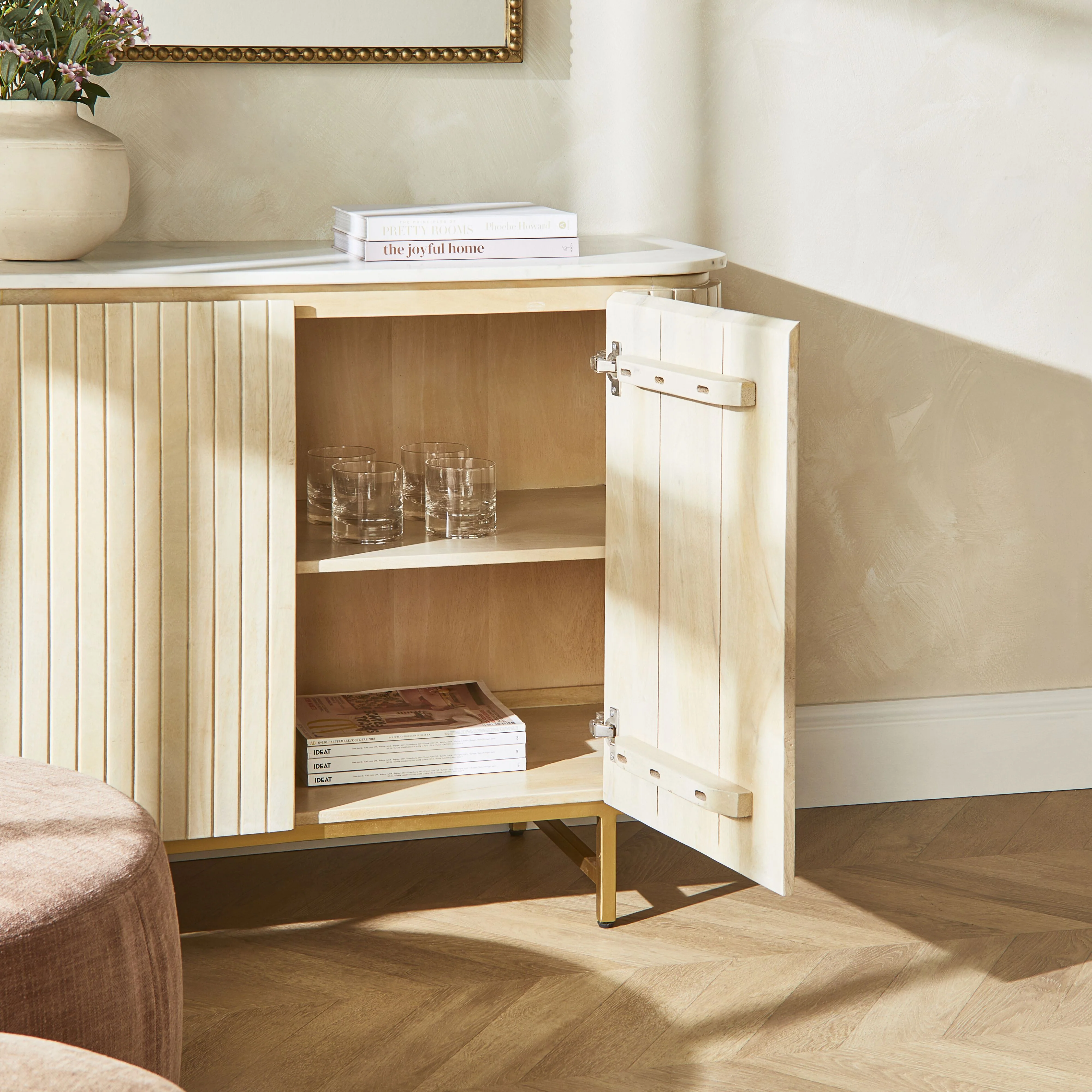 Deva 2 Door Buffet 114 x 80 x 43cm - Image 12