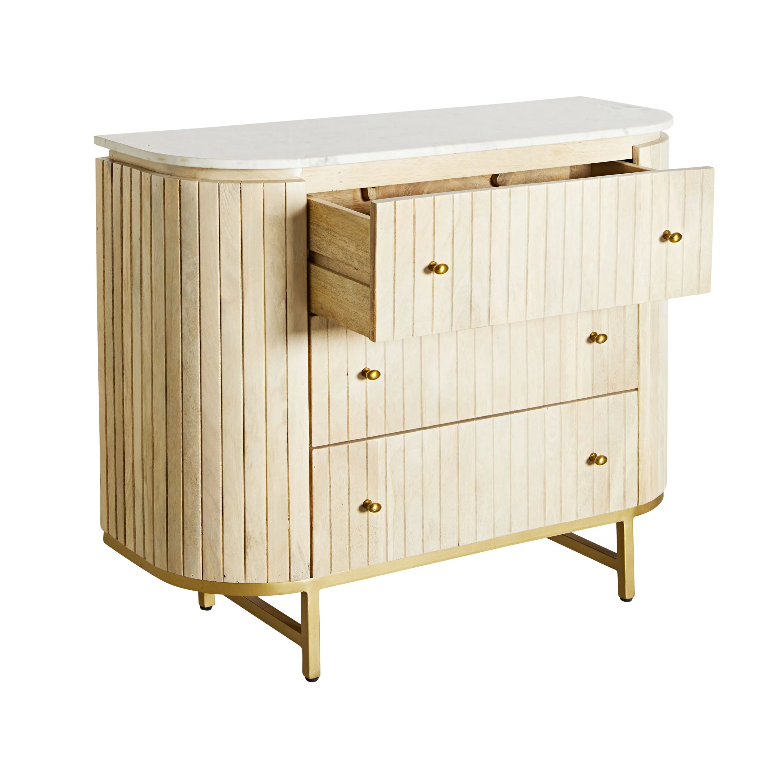 Deva 3 drawer Chest with Marble Top - Image 5