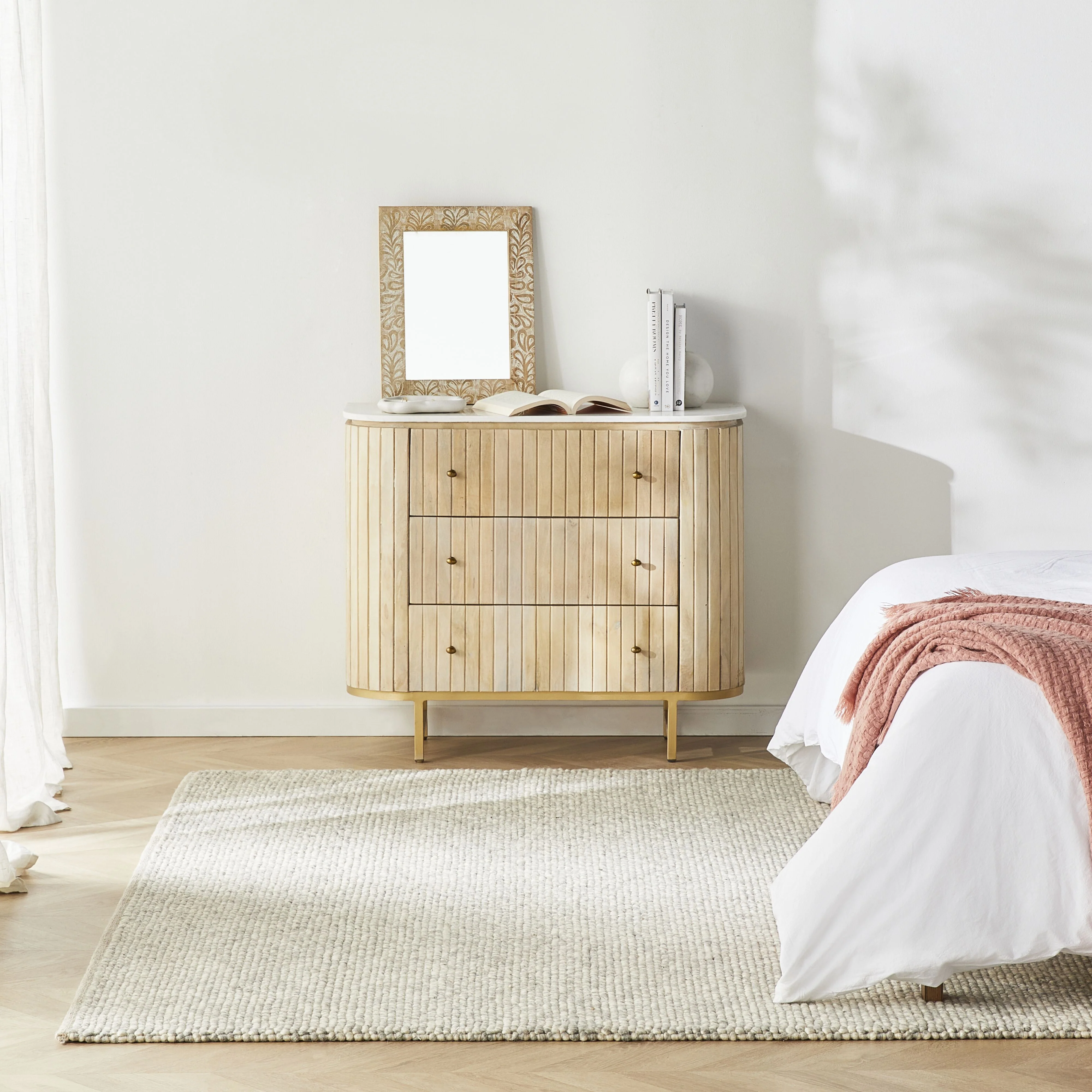 Deva 3 drawer Chest with Marble Top - Image 7