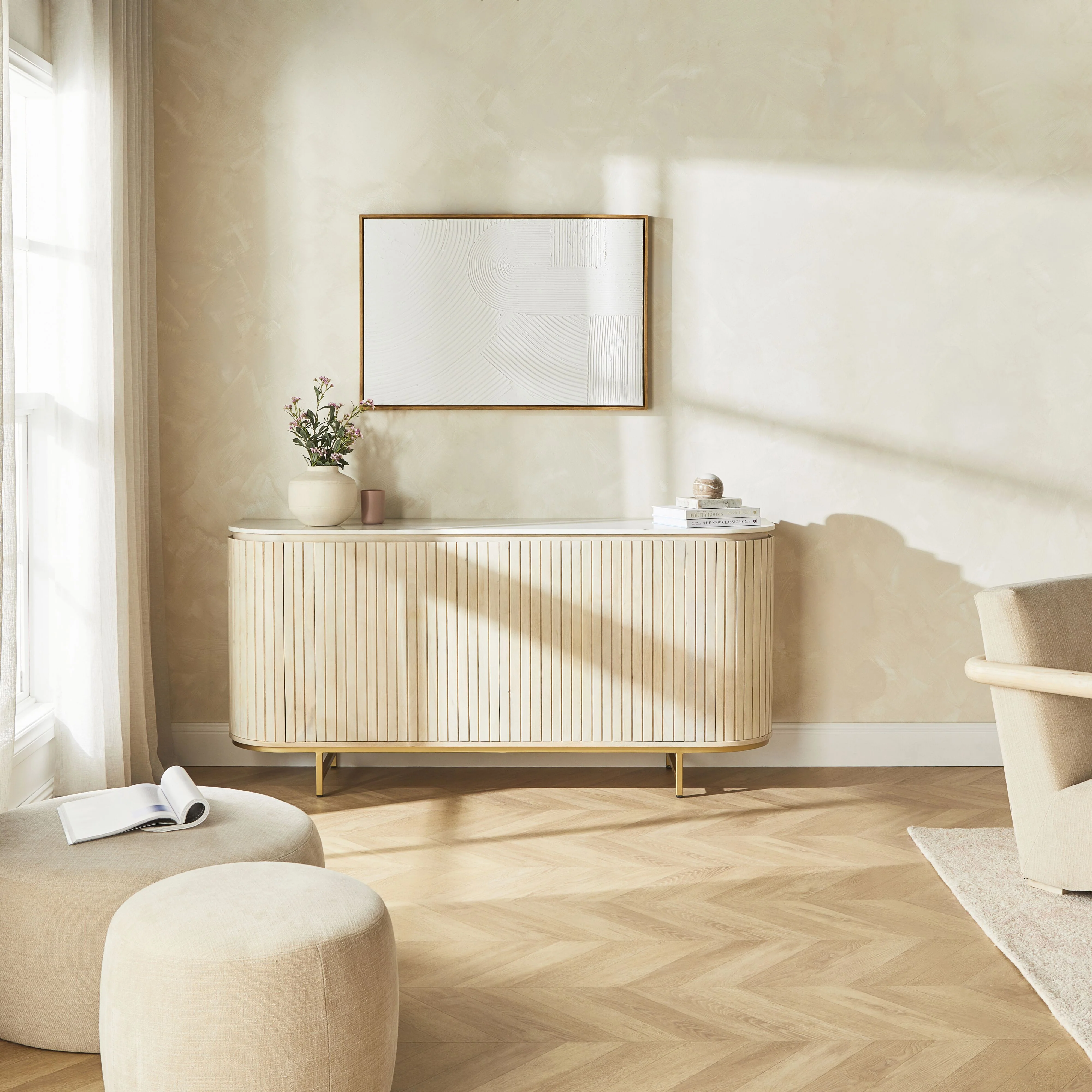 Deva 4 Door Buffet 170 x 80 x 43cm - Image 9