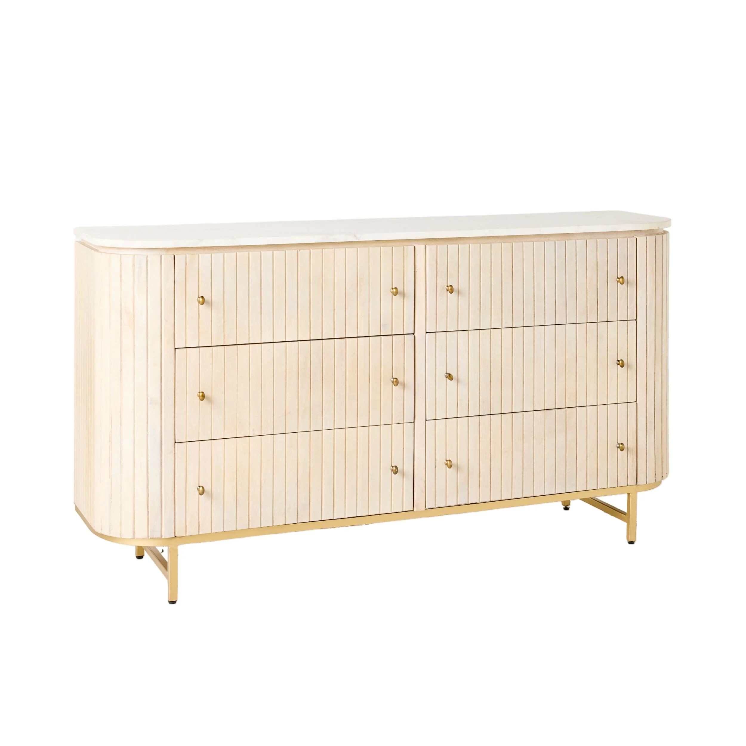 Deva 6 Drawer Chest with Marble Top - Image 2