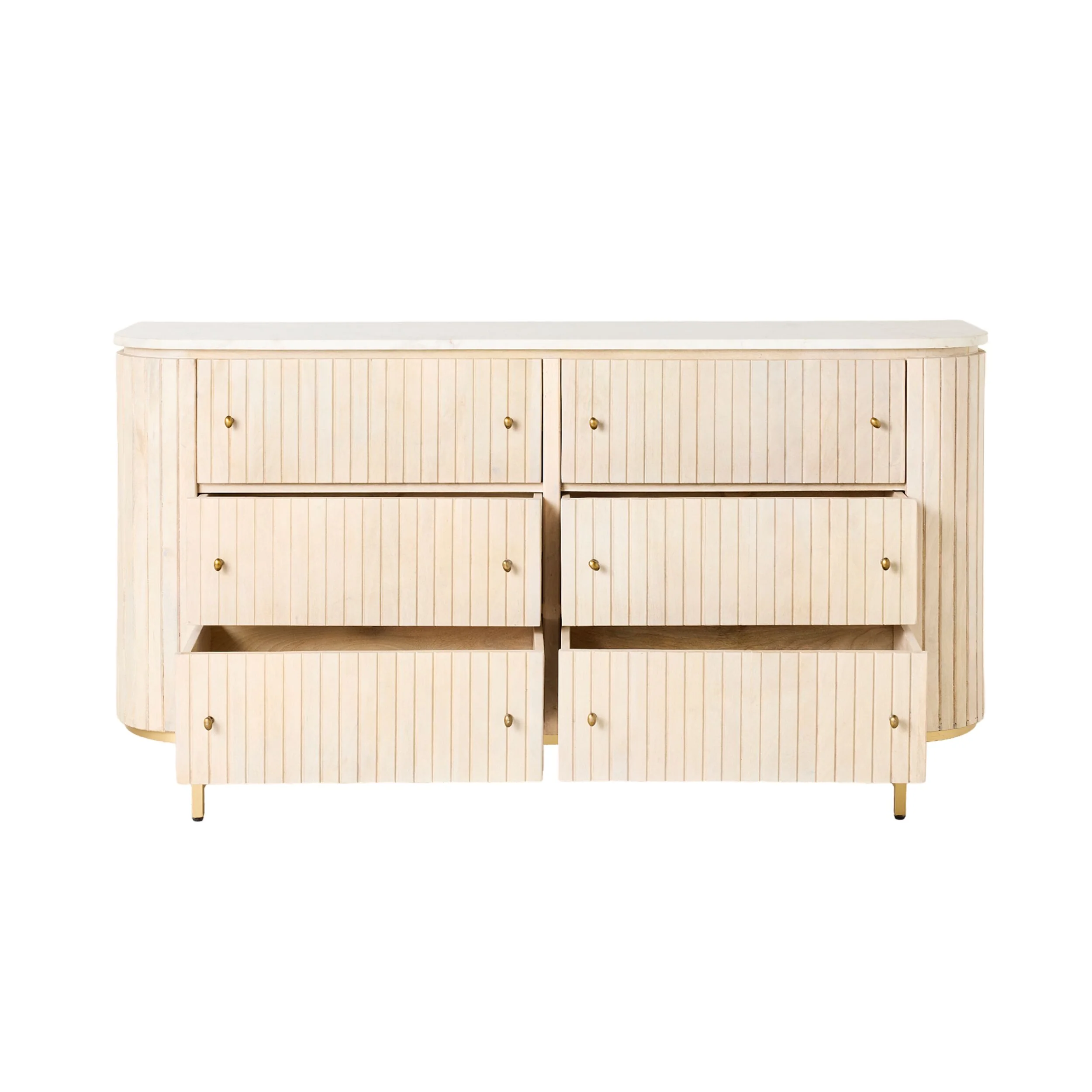 Deva 6 Drawer Chest with Marble Top - Image 6
