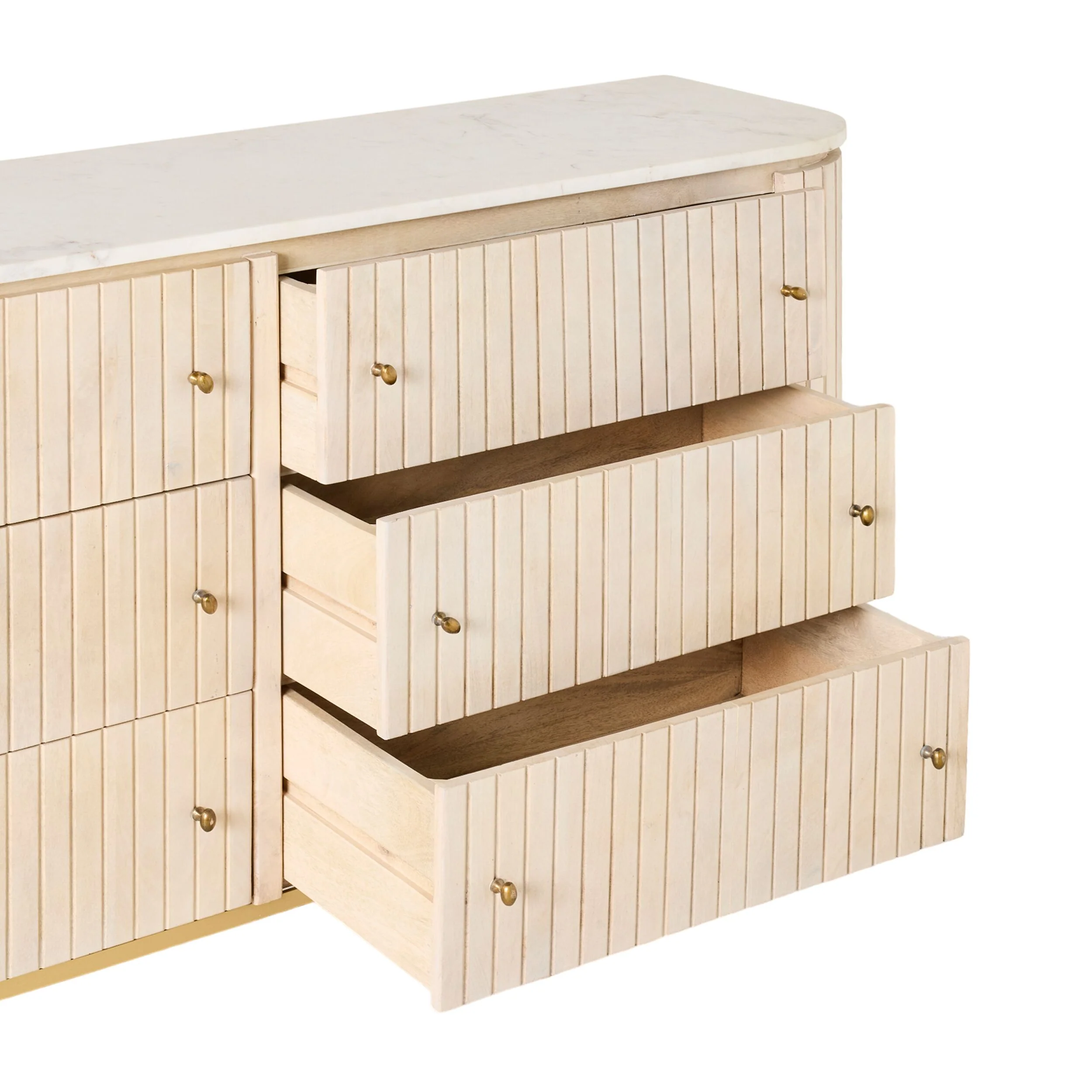 Deva 6 Drawer Chest with Marble Top - Image 8