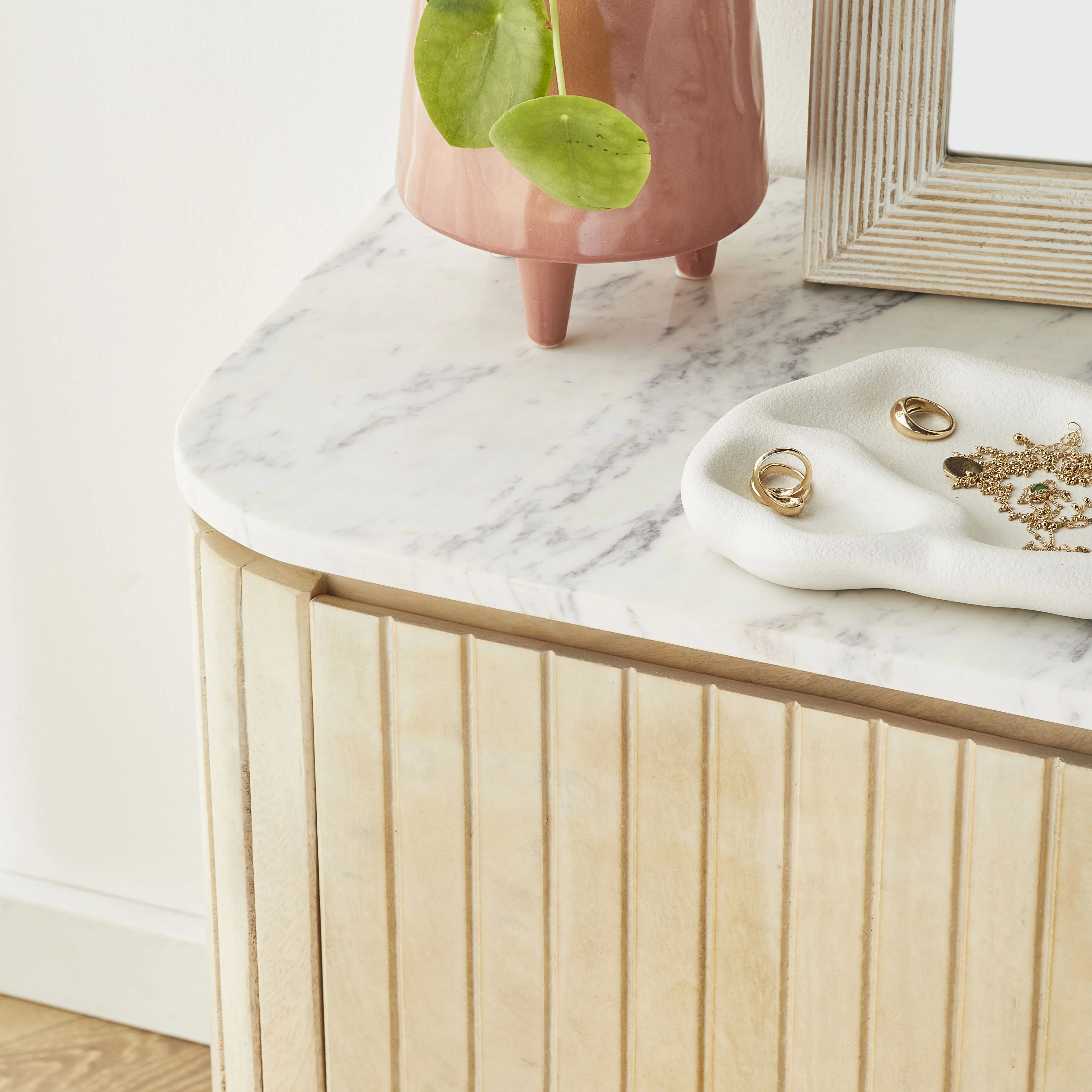 Deva Bedside with Marble Top Natural - Image 9