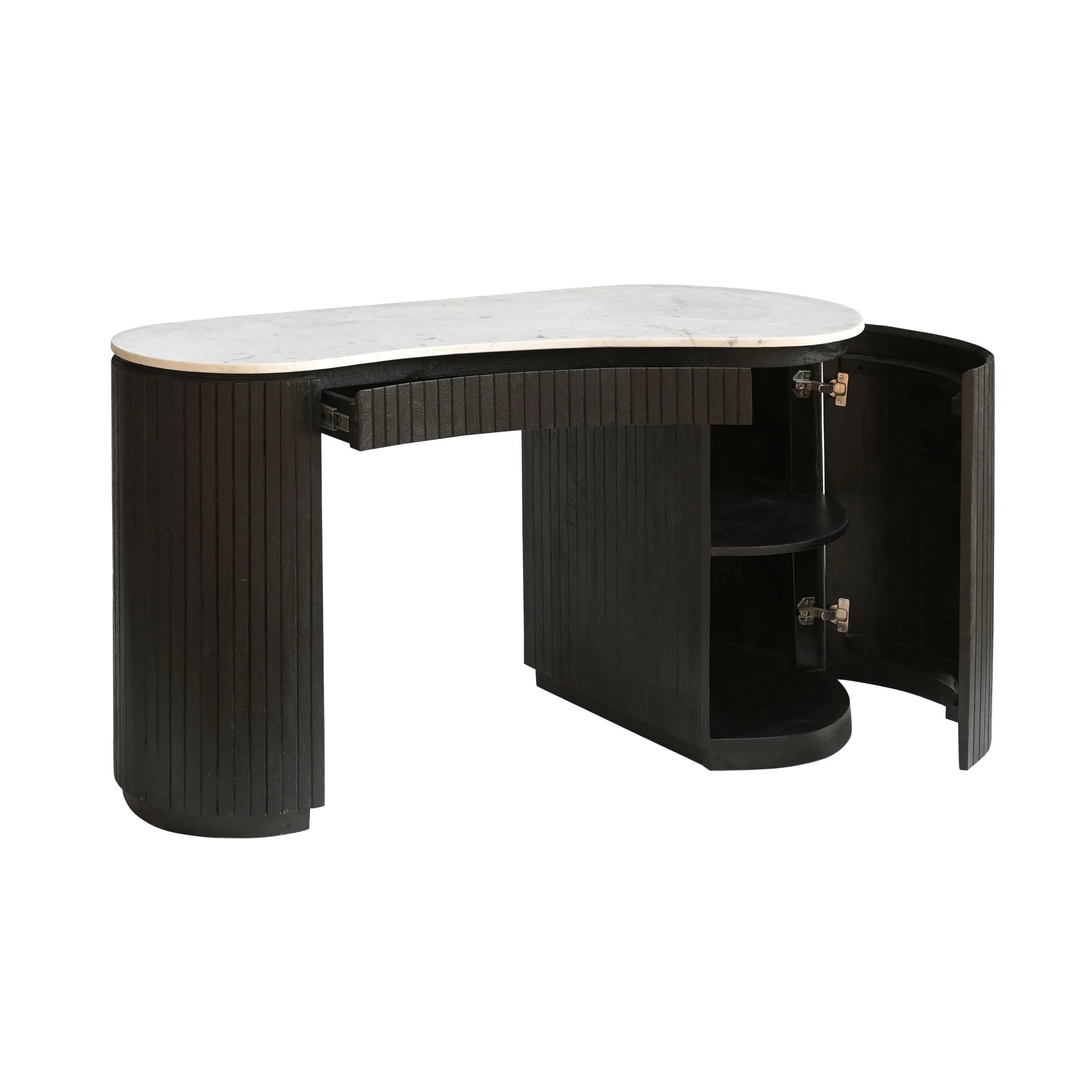 Deva Double Pedestal Desk Black - Image 4