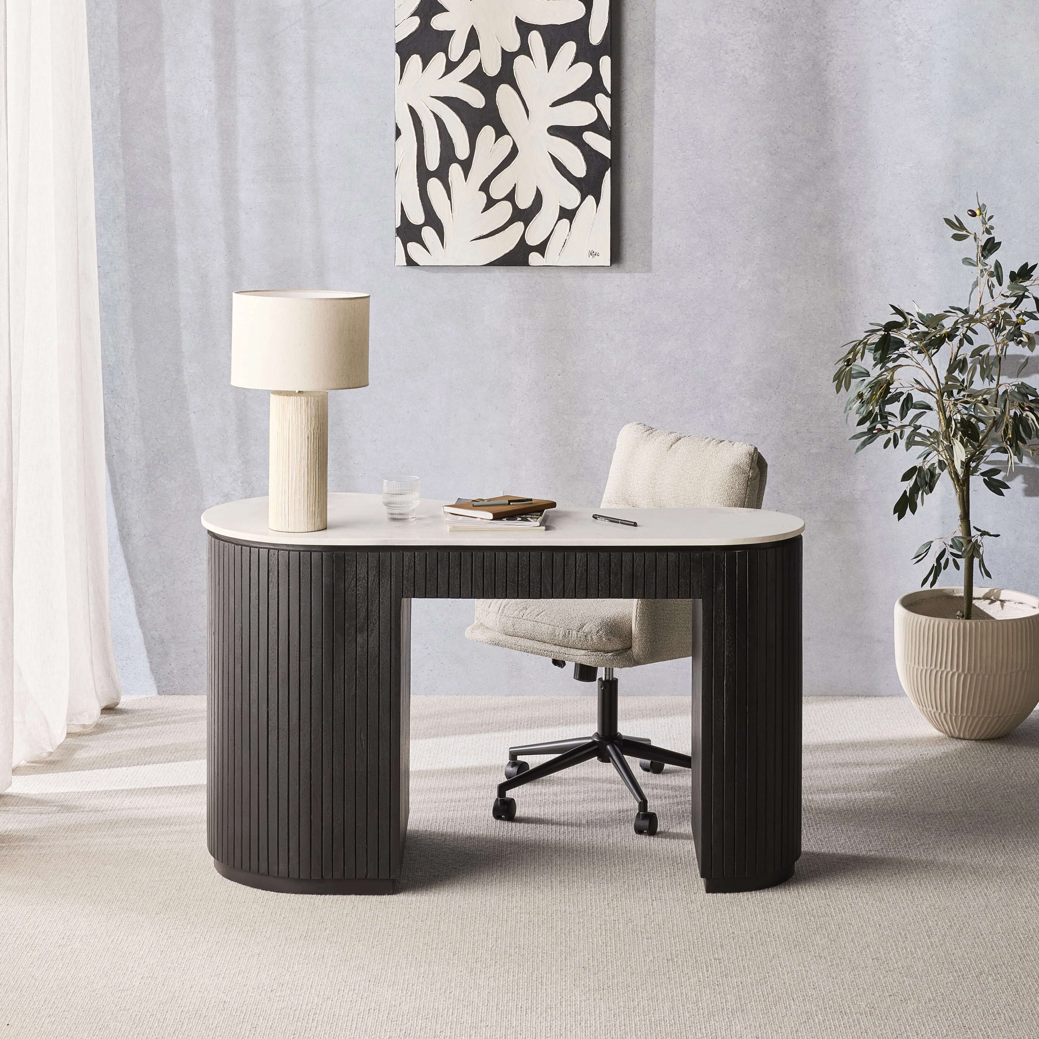 Deva Double Pedestal Desk Black - Image 7