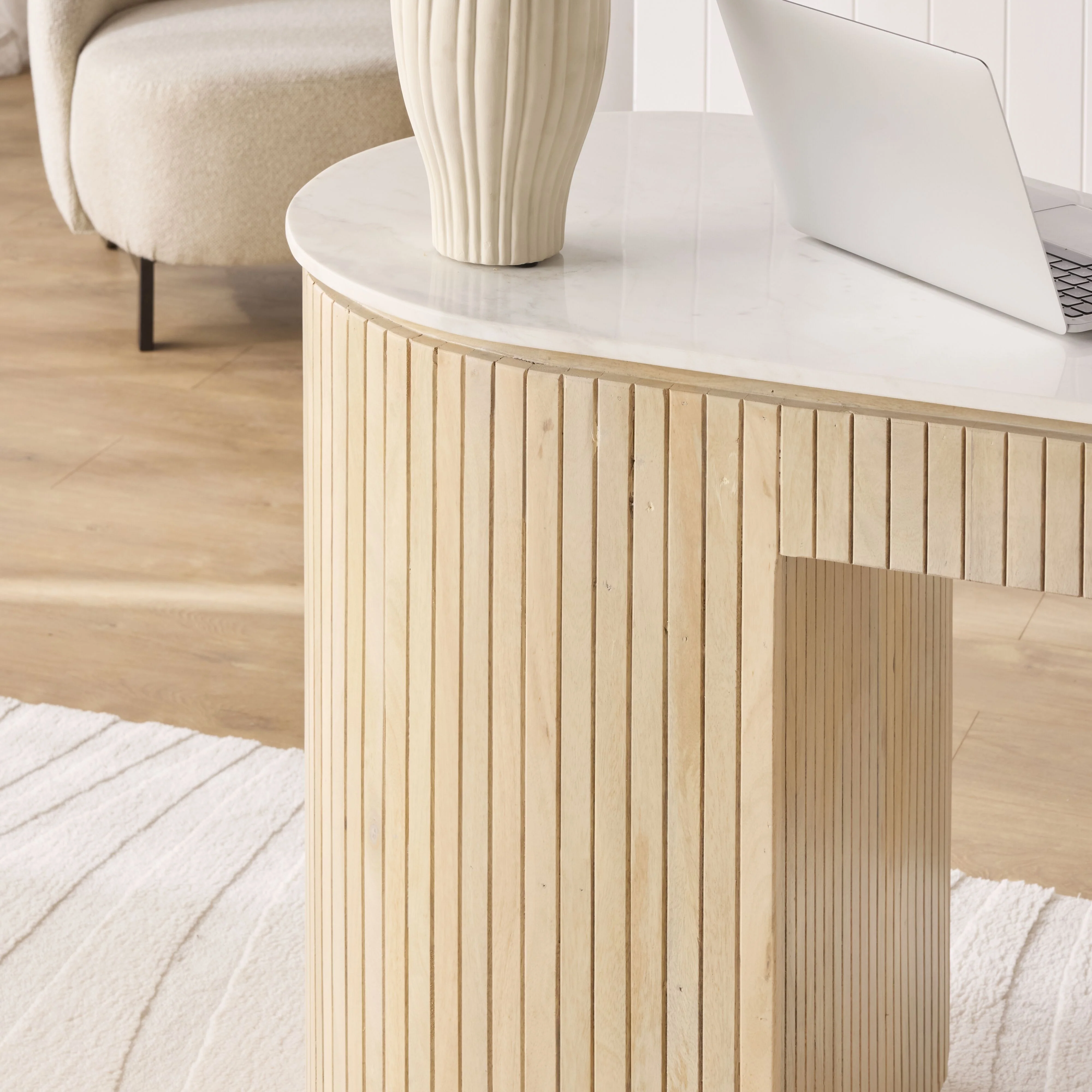 Deva Double Pedestal Desk Natural - Image 10