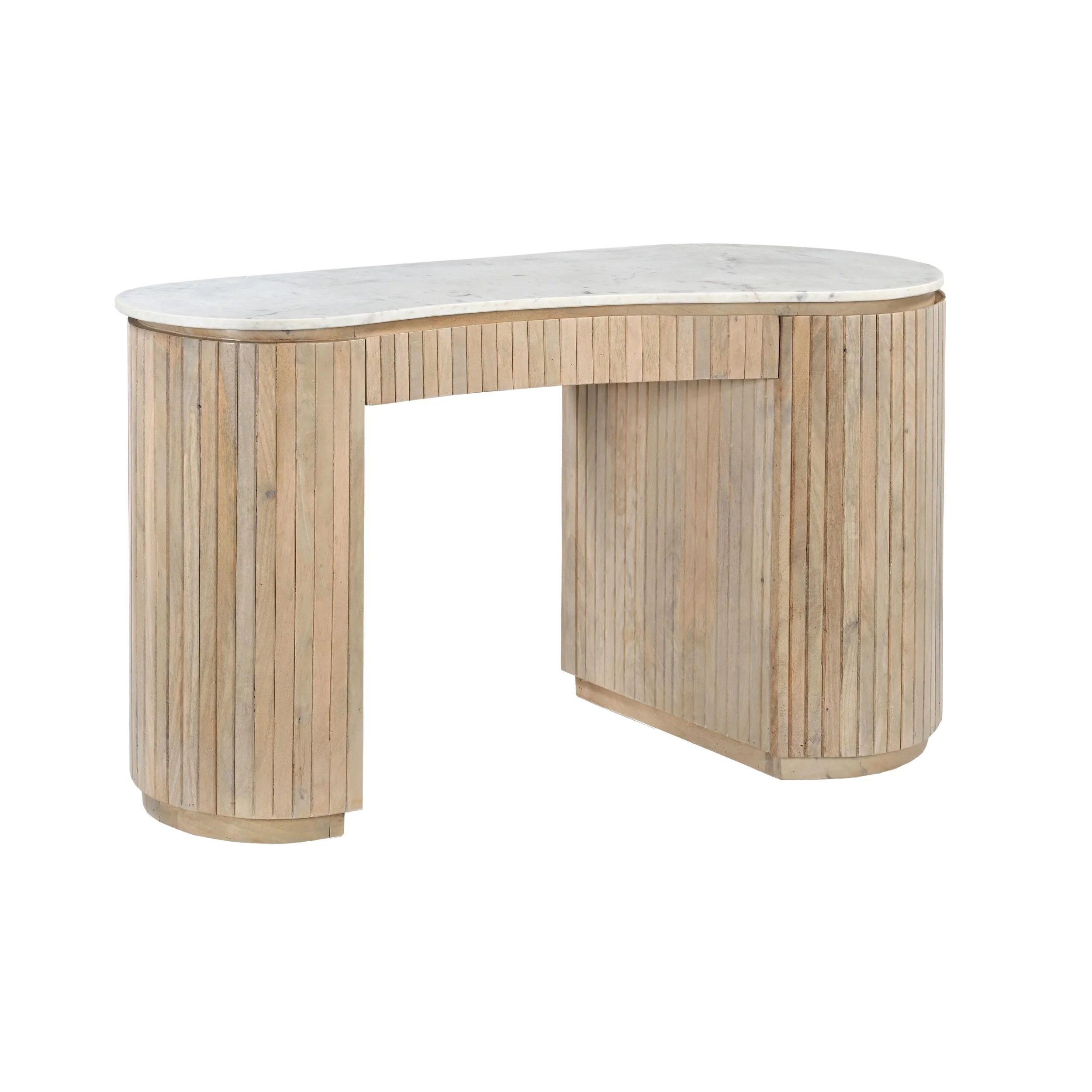Deva Double Pedestal Desk Natural - Image 2