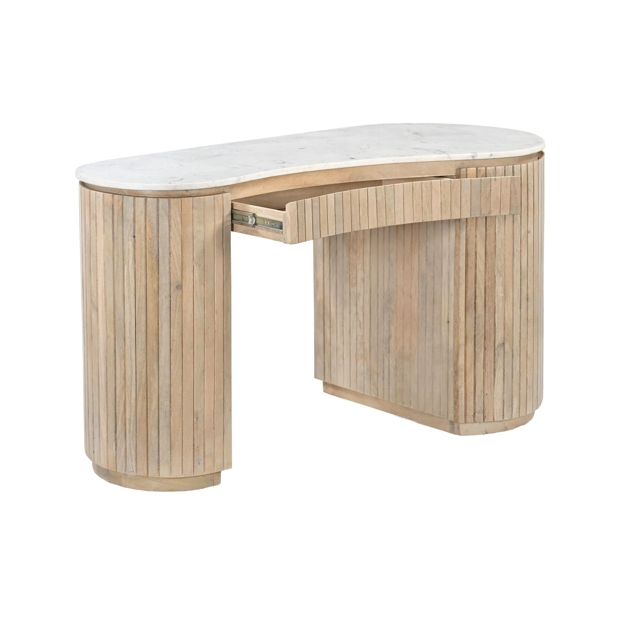Deva Double Pedestal Desk Natural - Image 3