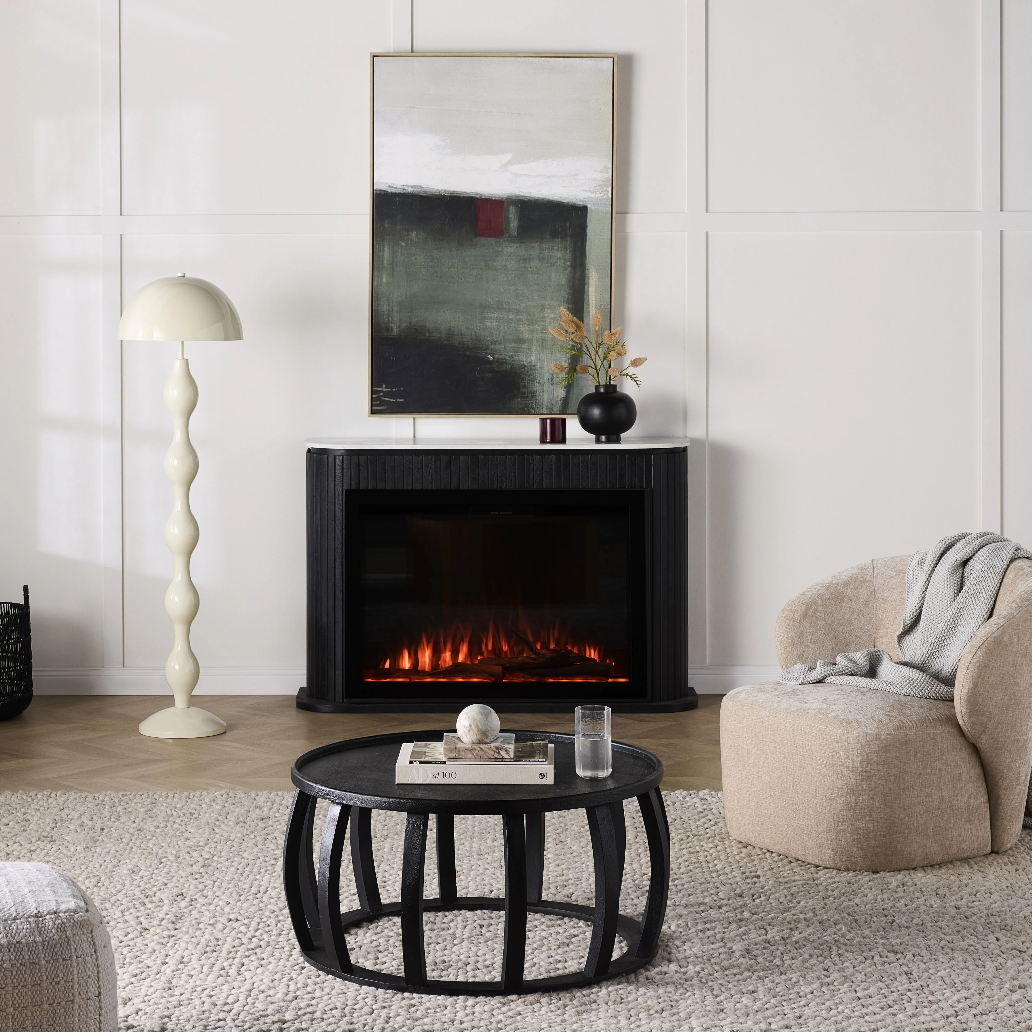 Deva Fireplace Black with Insert Package - Image 5