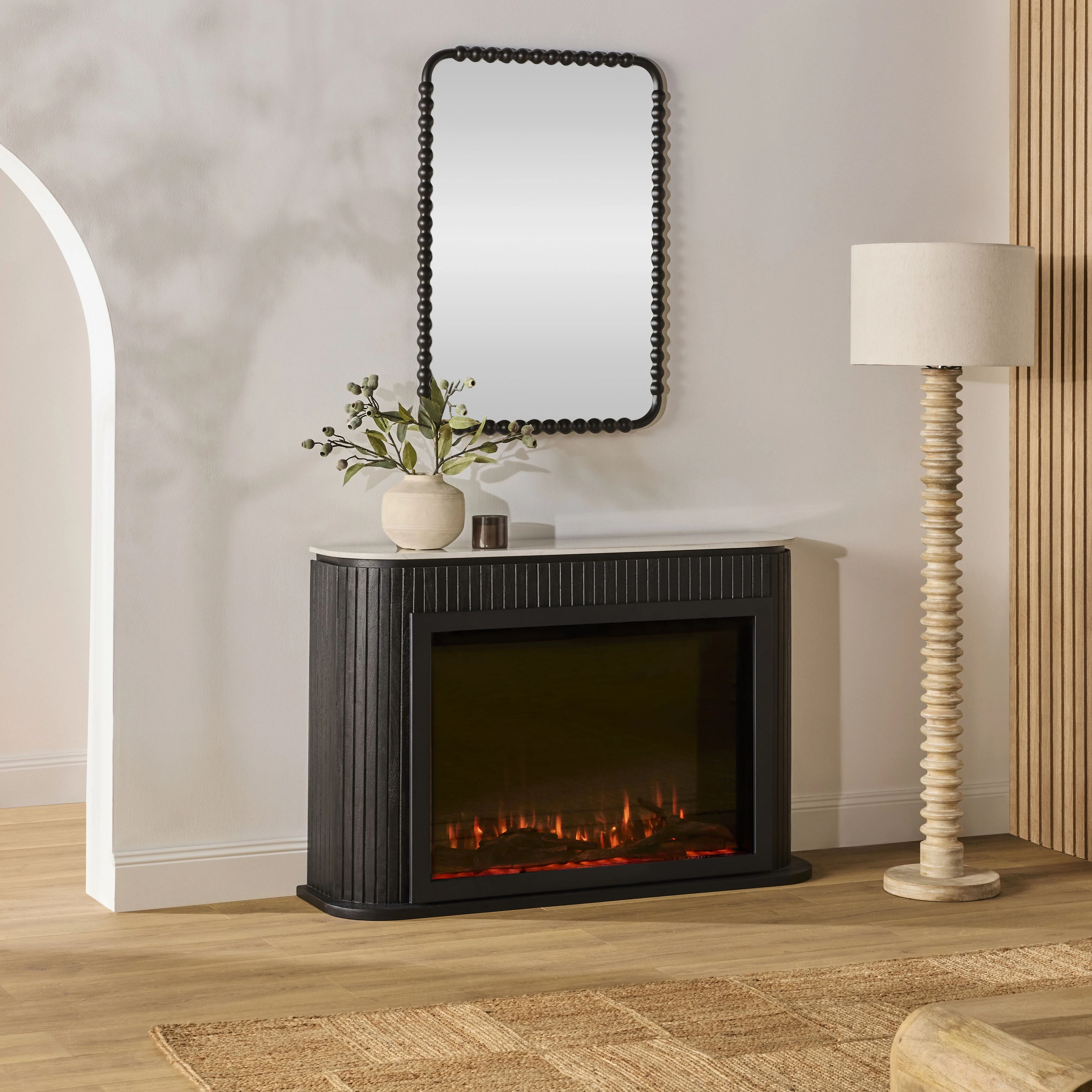 Deva Fireplace Black with Insert Package - Image 6