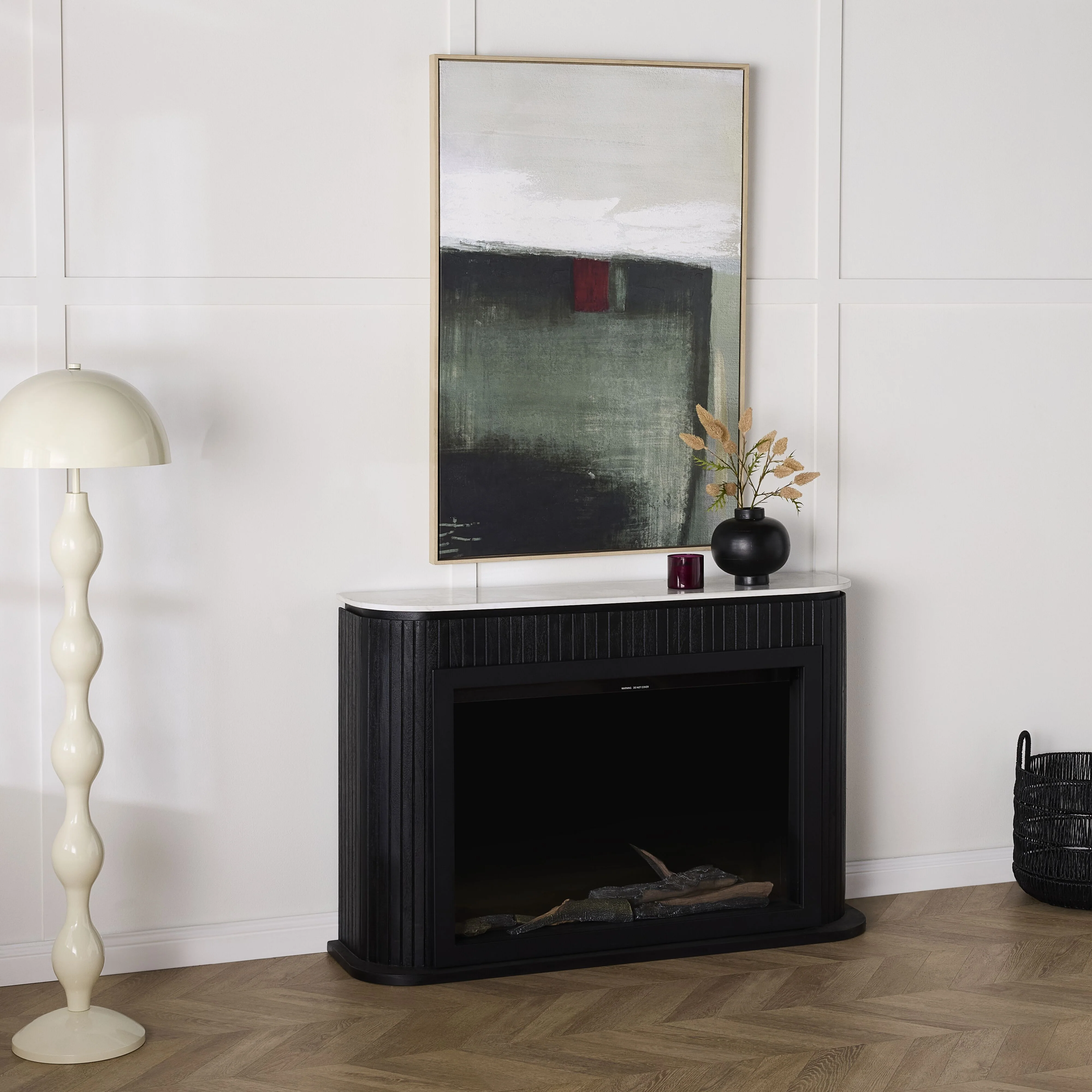 Deva Fireplace Black with Insert Package - Image 7