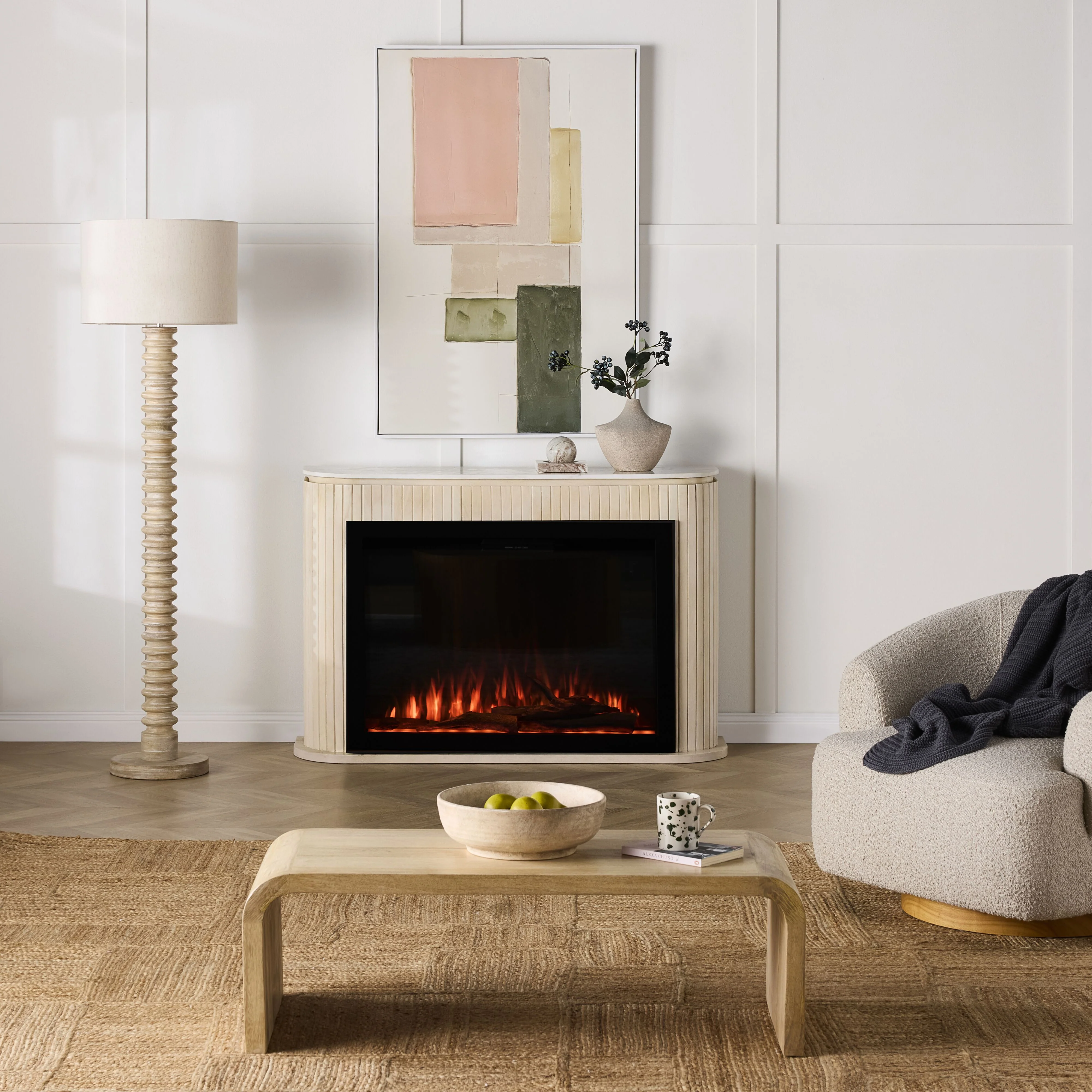 Deva Fireplace Natural with Insert Package - Image 4