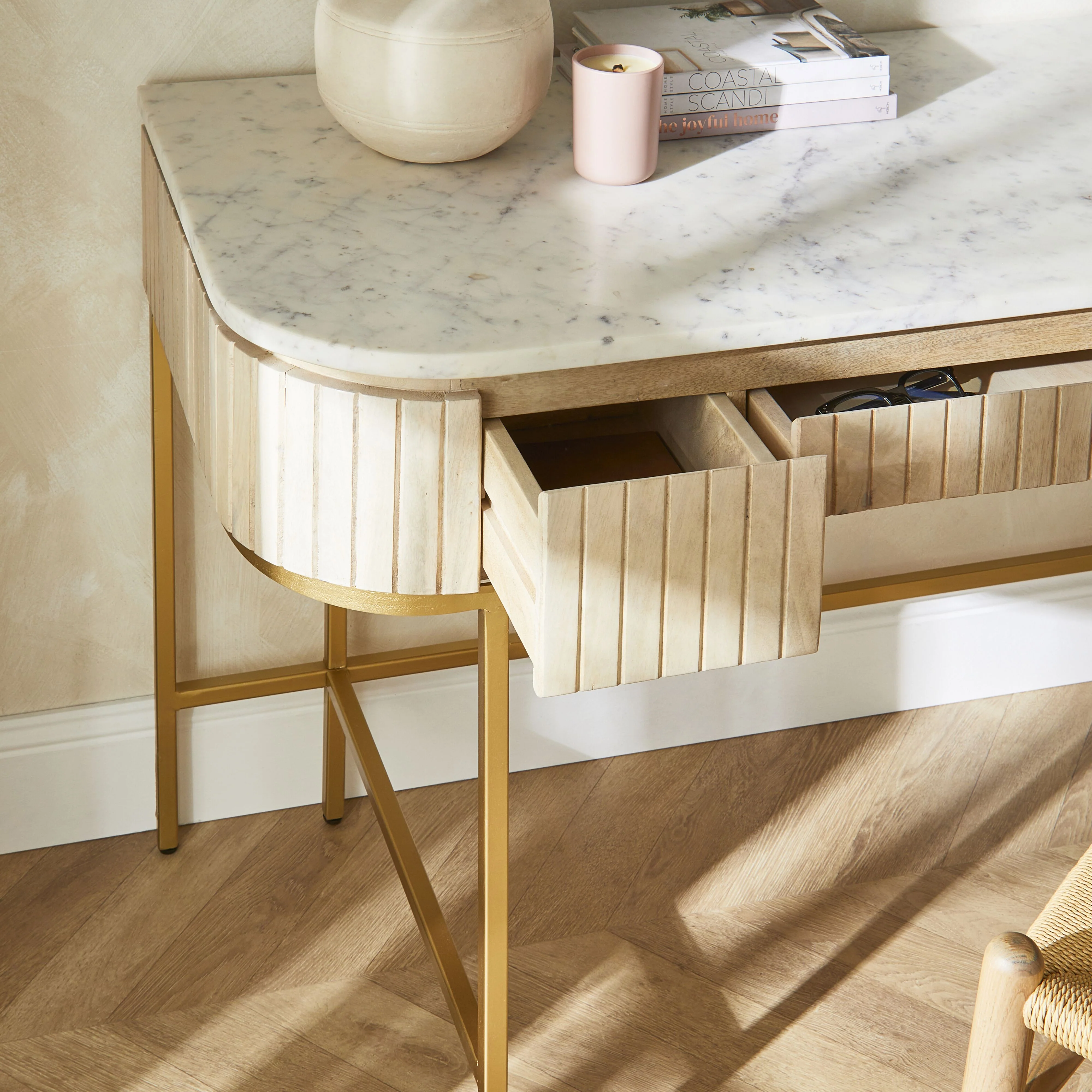 Deva Large 3 Drawer Desk - Image 12