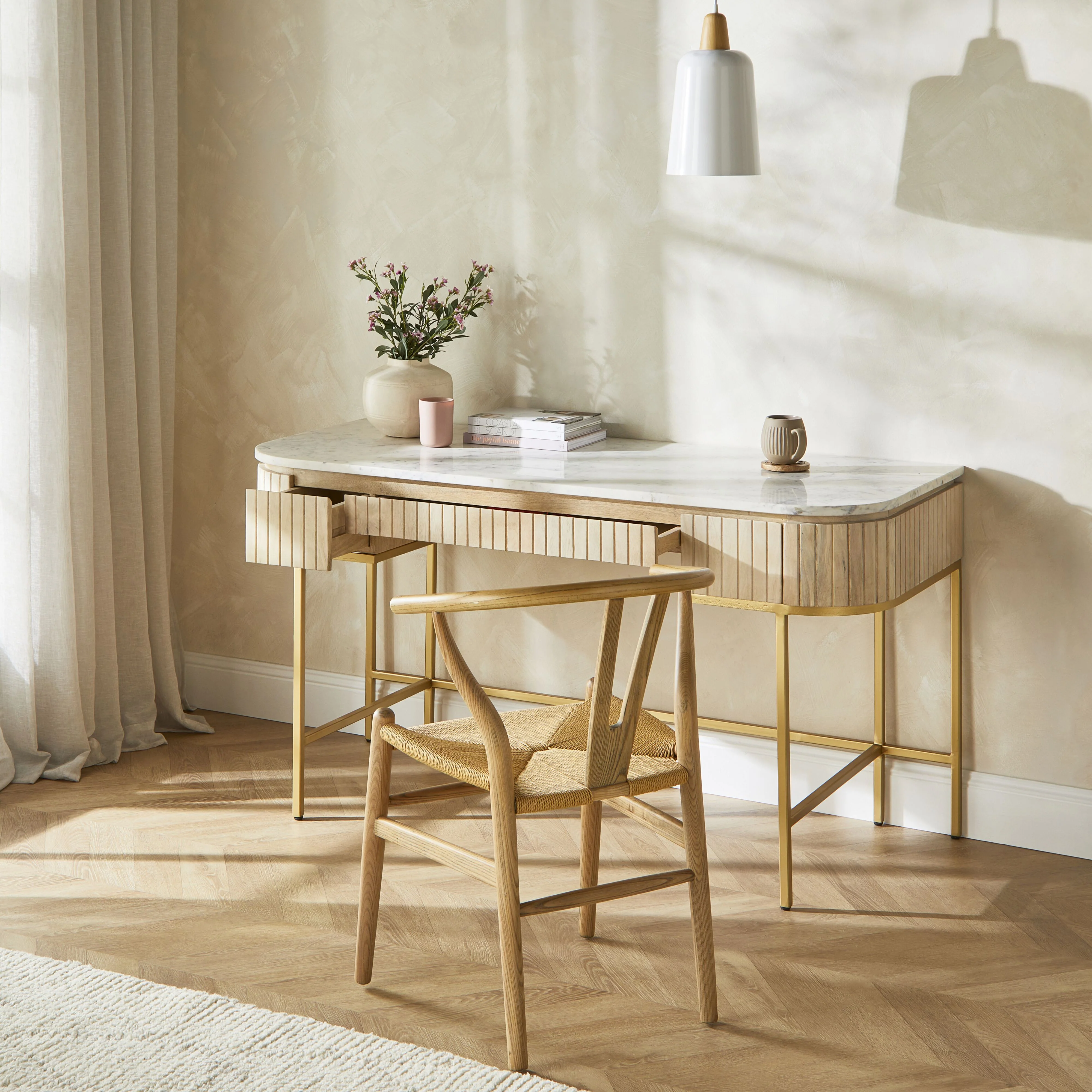 Deva Large 3 Drawer Desk - Image 13