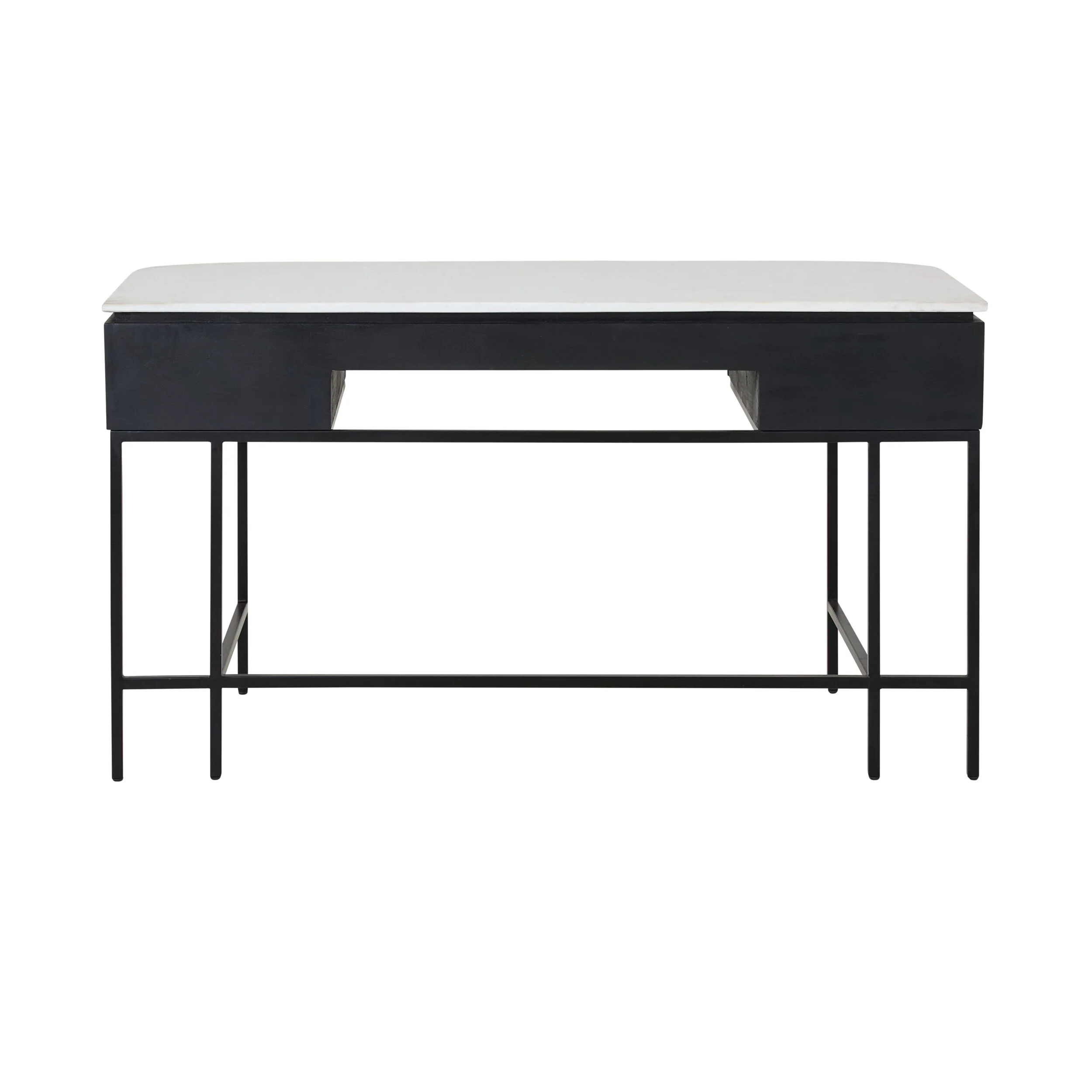Deva Large 3 drawer Desk Black - Image 4
