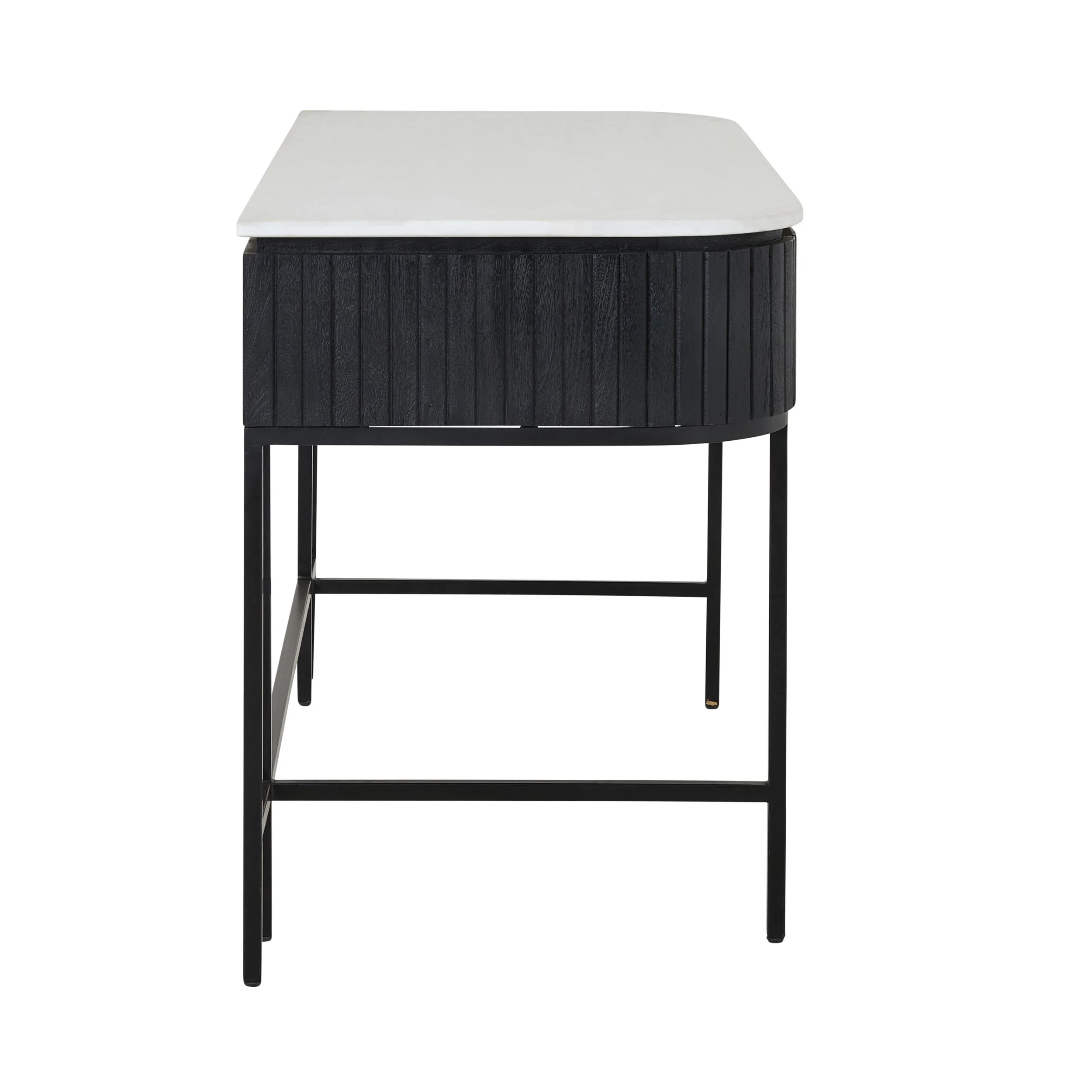 Deva Large 3 drawer Desk Black - Image 5