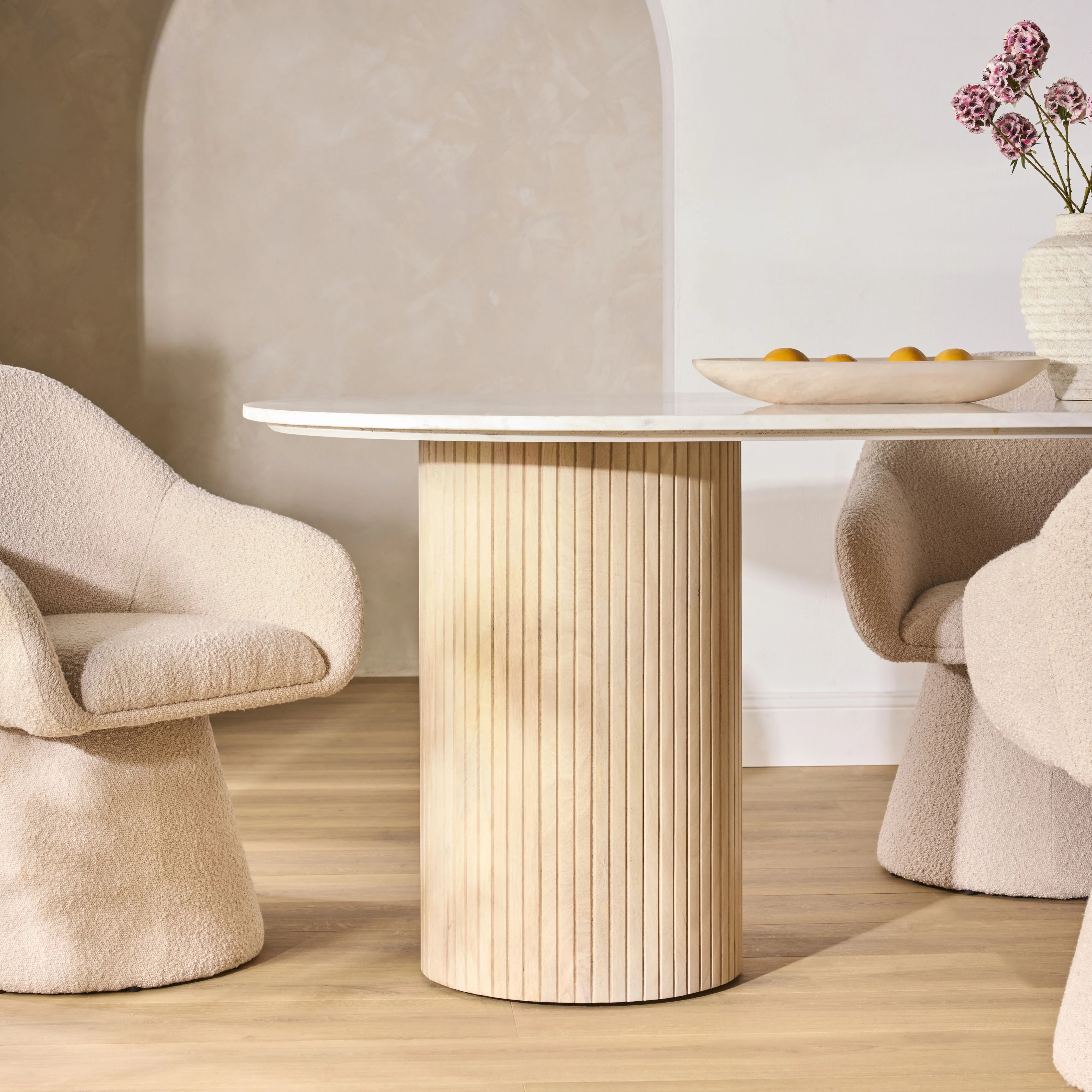 Deva Oval Marble Dining Table 240cm - Image 7